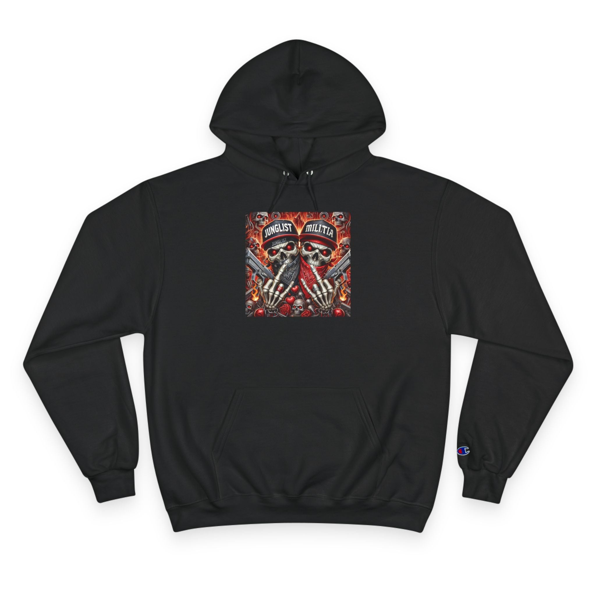JUNGLIST MILITIA Gangsta Skullz Champion Hoodie