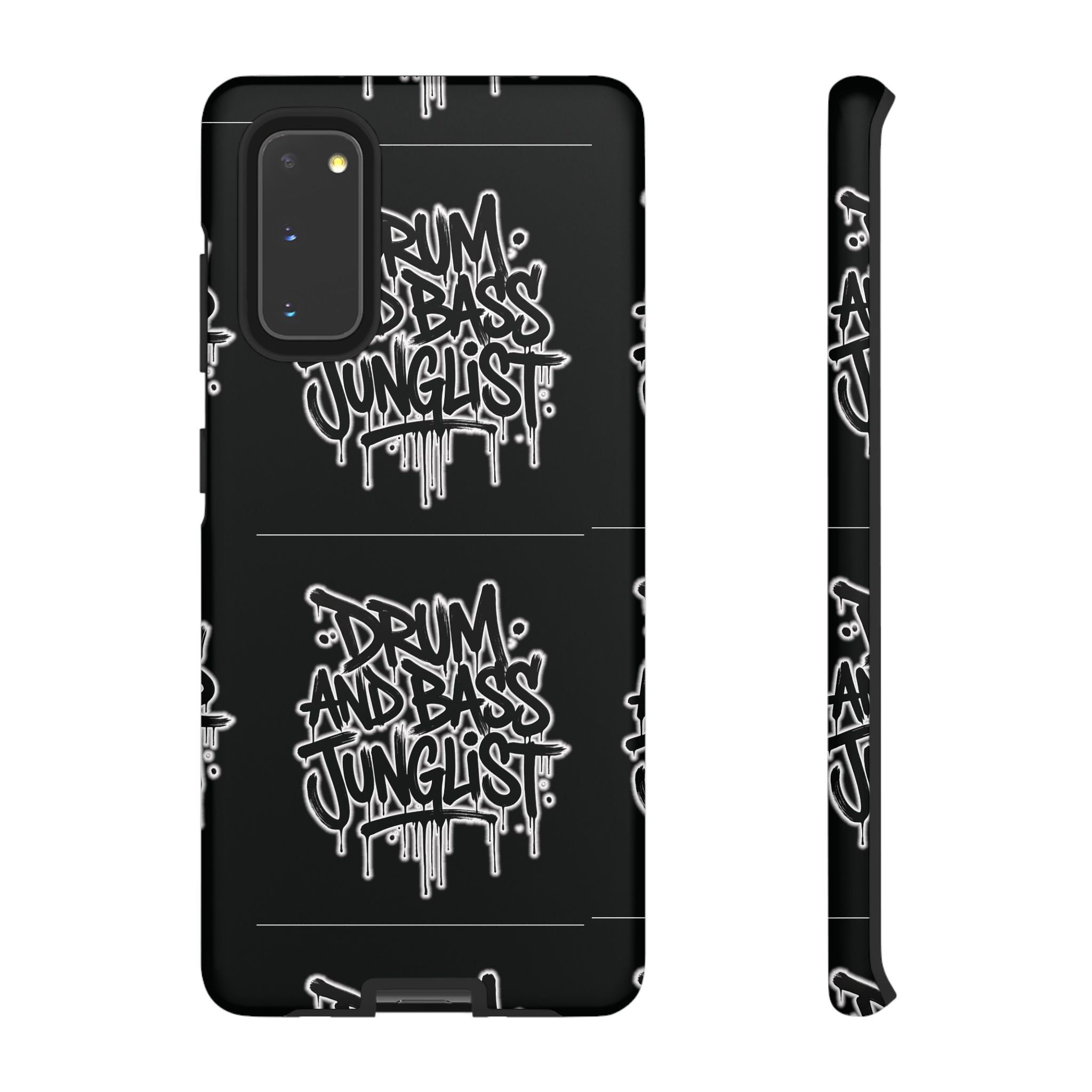 Drum and Bass Junglist Black Graffiti Tough Phone Case | iPhone & Samsung Protective Case