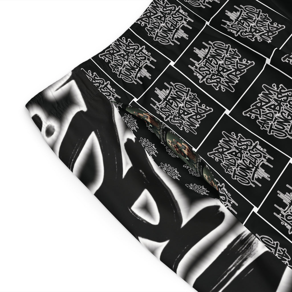 Drum & Bass Junglist Premium Board Shorts – NeuroDemonic Streetwear Edition