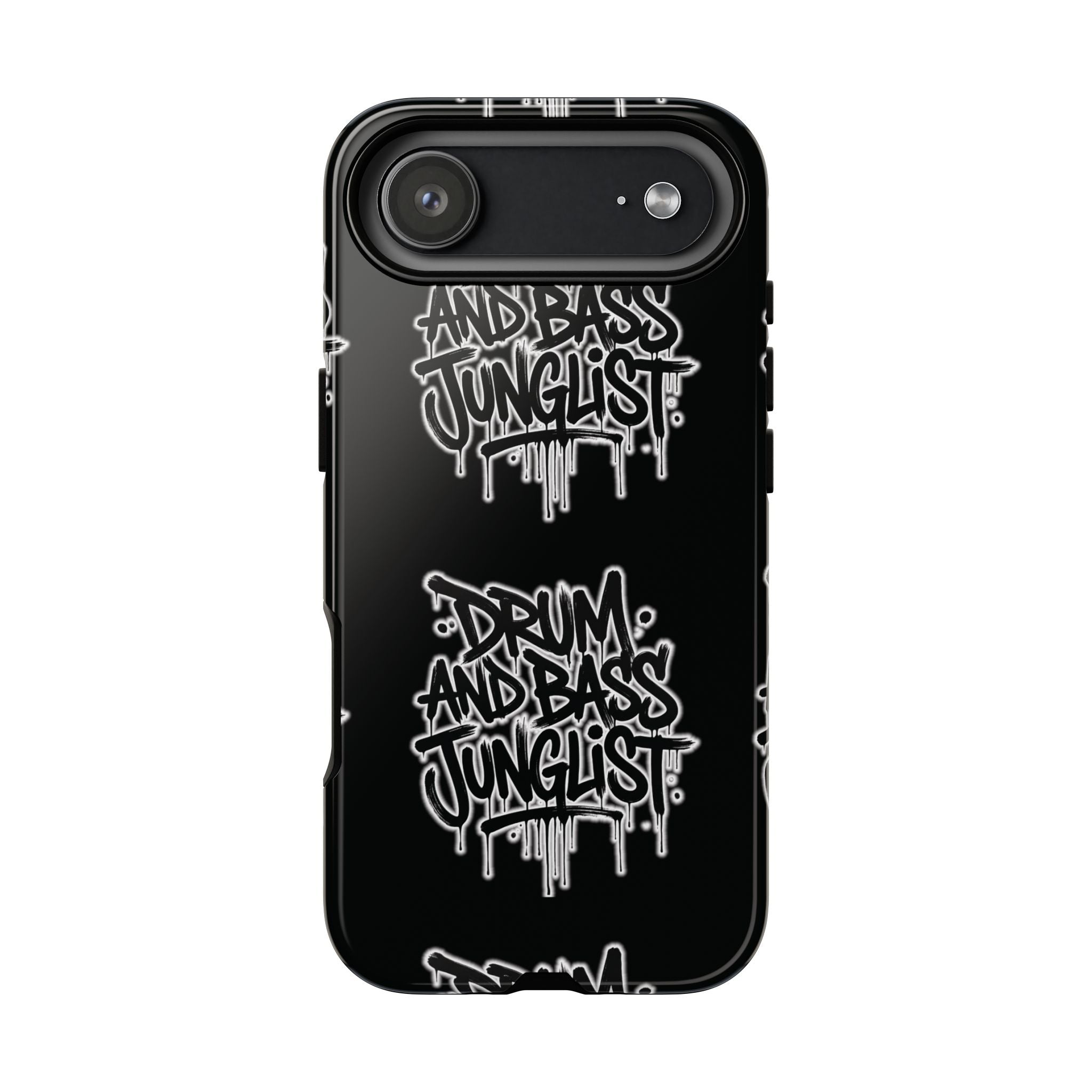 Drum and Bass Junglist Black Graffiti Tough Phone Case | iPhone & Samsung Protective Case