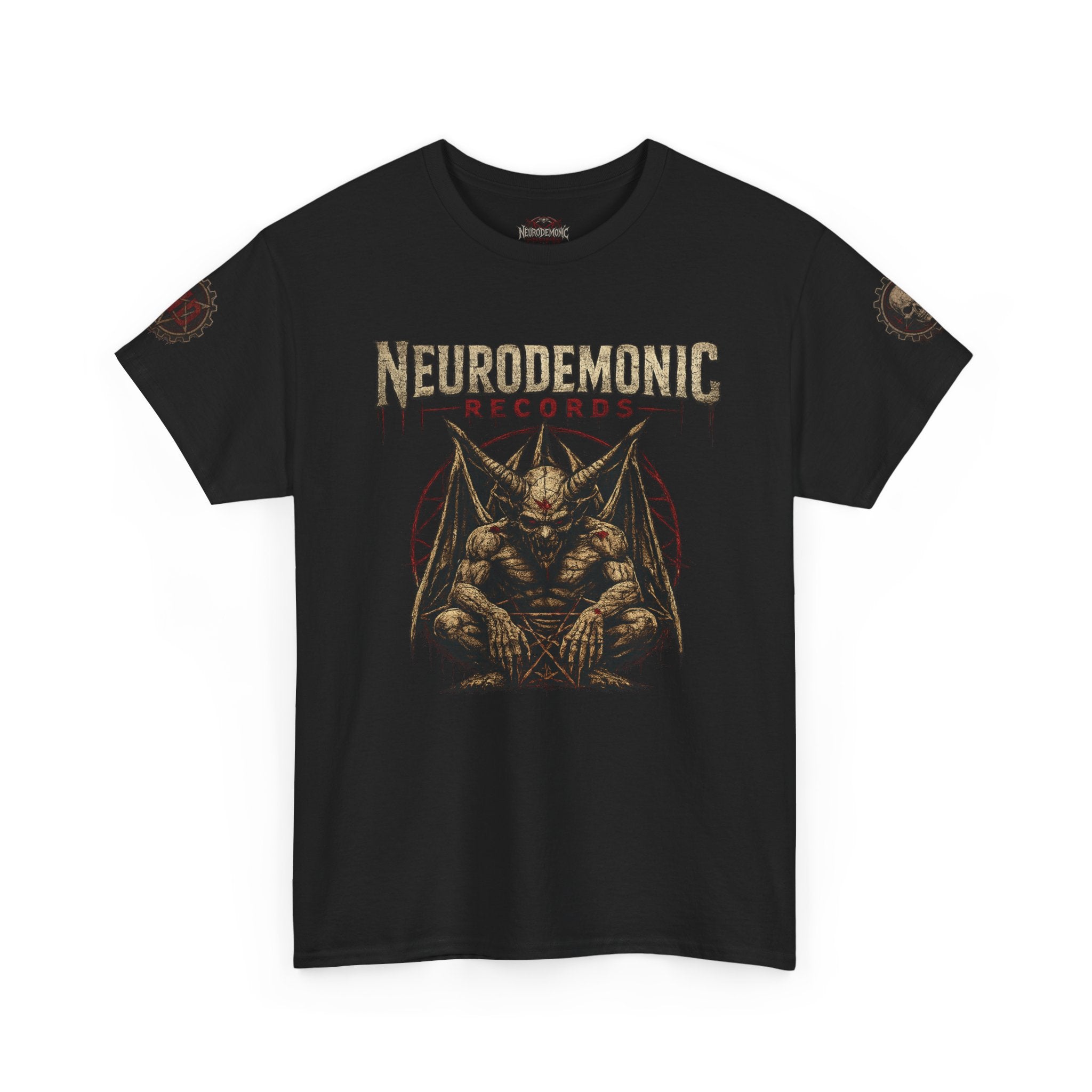 NeuroDemonic Records™ Premium Gildan Cotton T-Shirt – Gargoyle Demon Tour Edition
