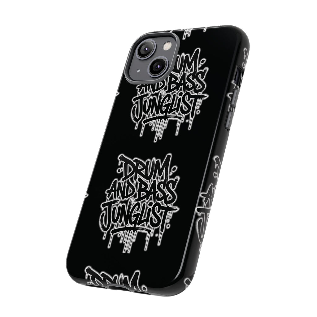 Drum and Bass Junglist Black Graffiti Tough Phone Case | iPhone & Samsung Protective Case