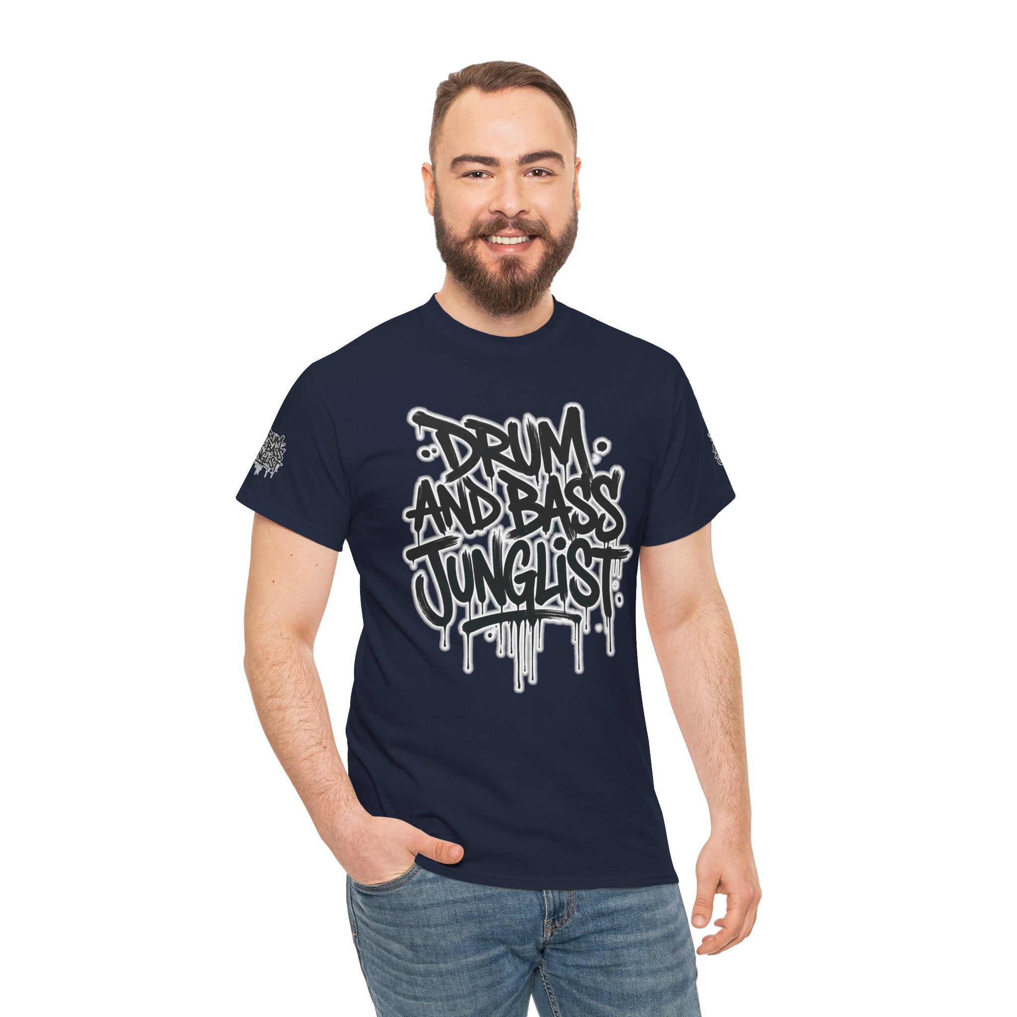 Junglist Militia™ Since 1996 | Drum & Bass Junglist Graffiti Gildan Premium Cotton T-Shirt | NeuroDemonic Records Official Streetwear | 10 Colors