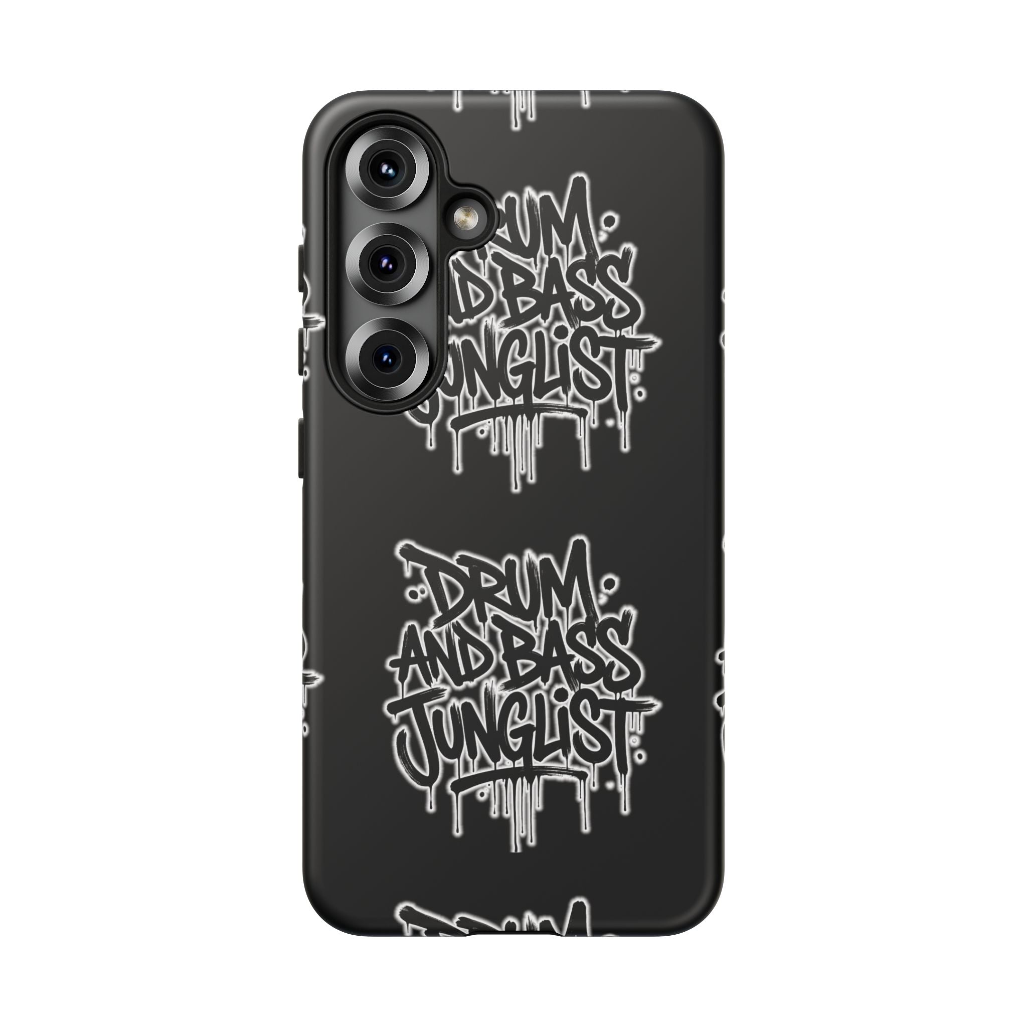 Drum and Bass Junglist Black Graffiti Tough Phone Case | iPhone & Samsung Protective Case