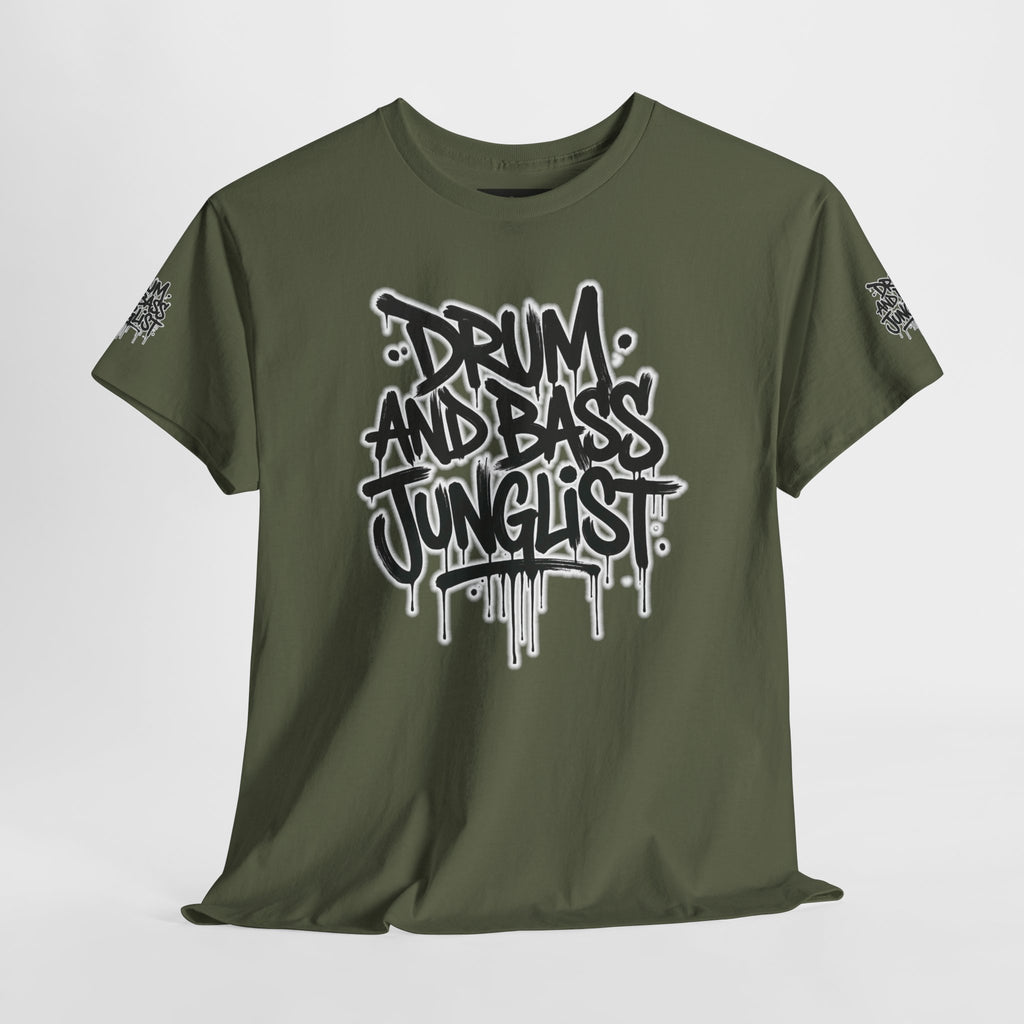 Junglist Militia™ Since 1996 | Drum & Bass Junglist Graffiti Gildan Premium Cotton T-Shirt | NeuroDemonic Records Official Streetwear | 10 Colors