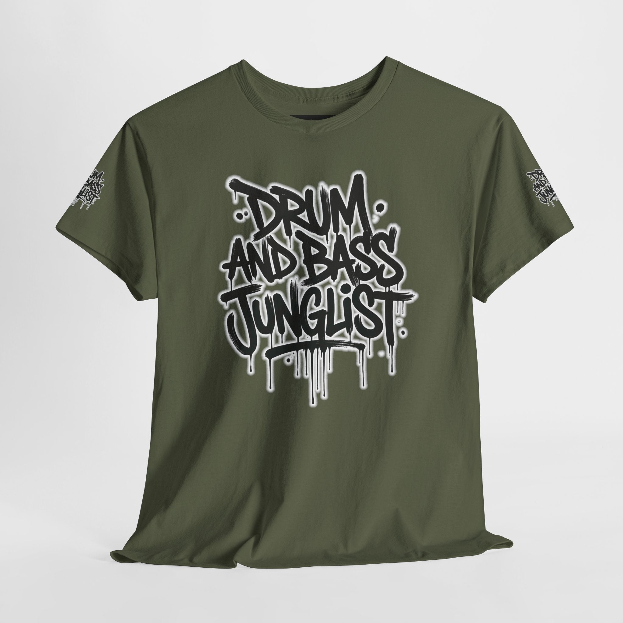 Junglist Militia™ Since 1996 | Drum & Bass Junglist Graffiti Gildan Premium Cotton T-Shirt | NeuroDemonic Records Official Streetwear | 10 Colors