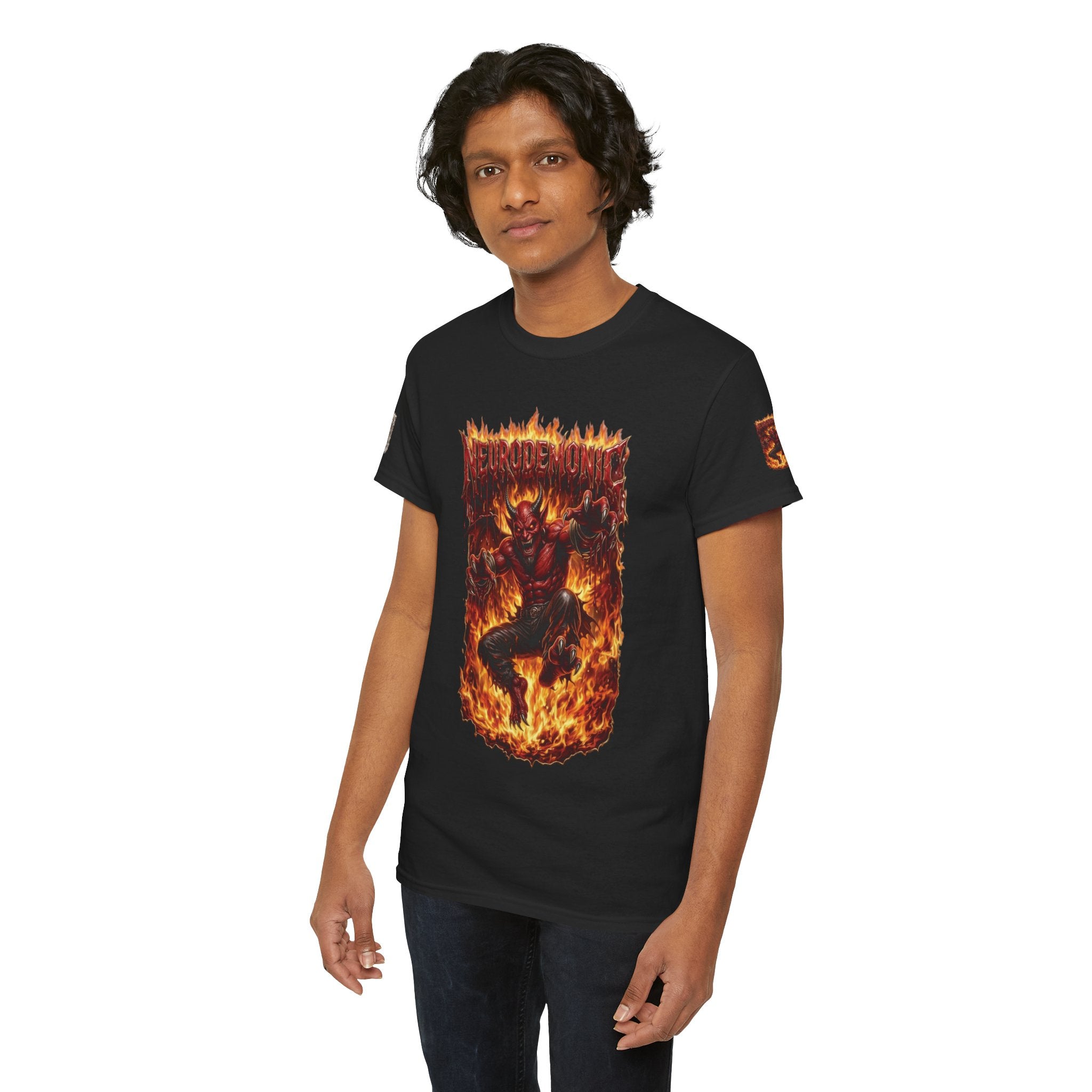 NeuroDemonic® Infernal Demon T-Shirt – Premium Gildan Underground Metal & Drum and Bass Streetwear | Premium Heavy Metal Edition