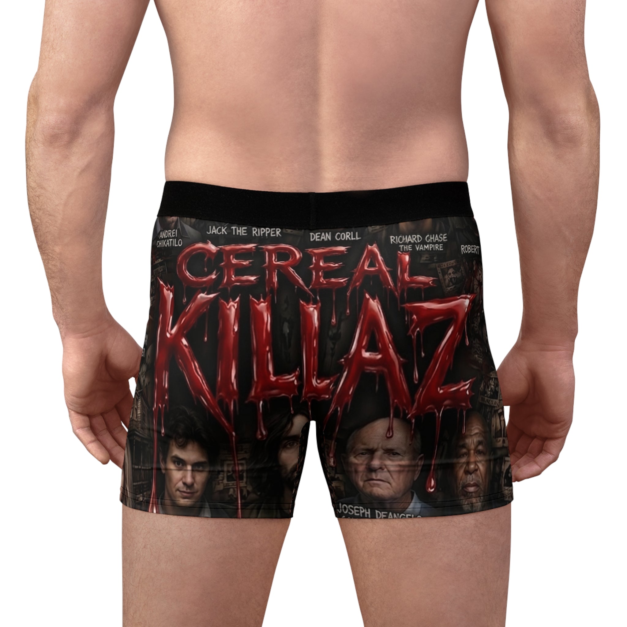 CEREAL KILLAZ™ True Crime Collector Boxer Briefs | Horror Novelty Underwear | NeuroDemonic