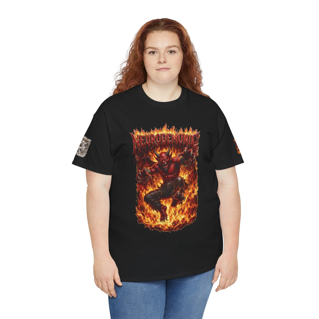 NeuroDemonic® Infernal Demon T-Shirt – Premium Gildan Underground Metal & Drum and Bass Streetwear | Premium Heavy Metal Edition