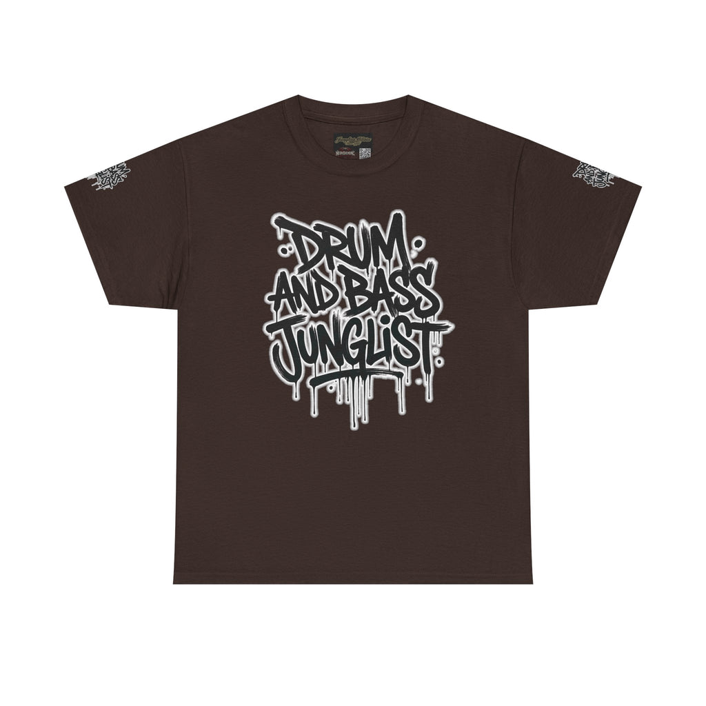 Junglist Militia™ Since 1996 | Drum & Bass Junglist Graffiti Gildan Premium Cotton T-Shirt | NeuroDemonic Records Official Streetwear | 10 Colors