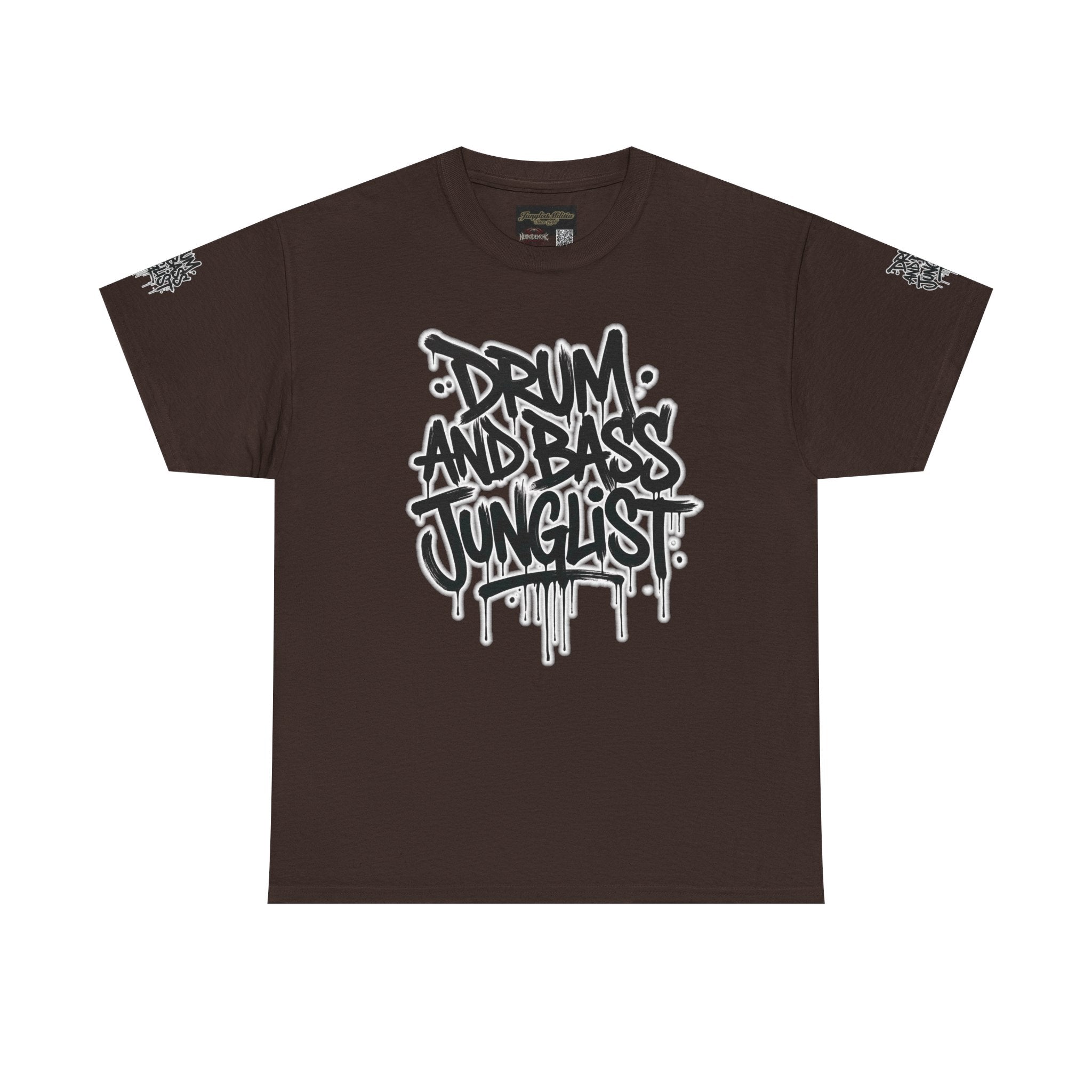 Junglist Militia™ Since 1996 | Drum & Bass Junglist Graffiti Gildan Premium Cotton T-Shirt | NeuroDemonic Records Official Streetwear | 10 Colors