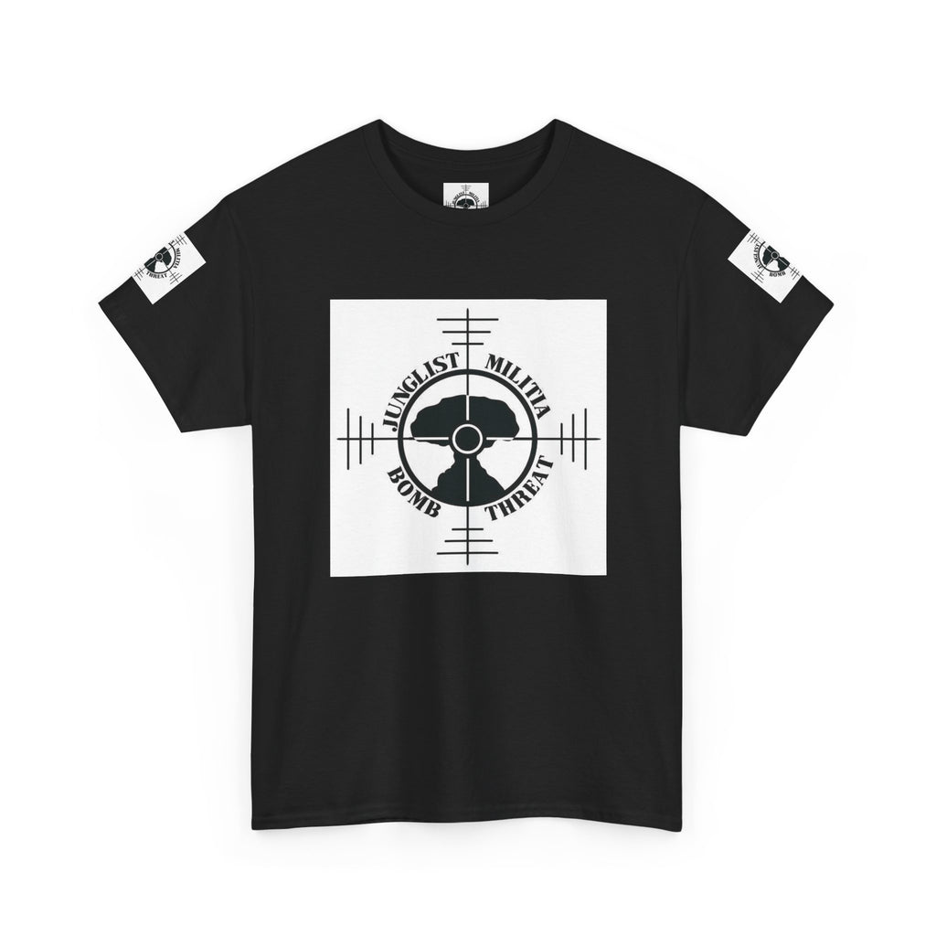 1st Gen Junglist Militia Bomb Threat Logo Unisex Heavy Cotton Tee