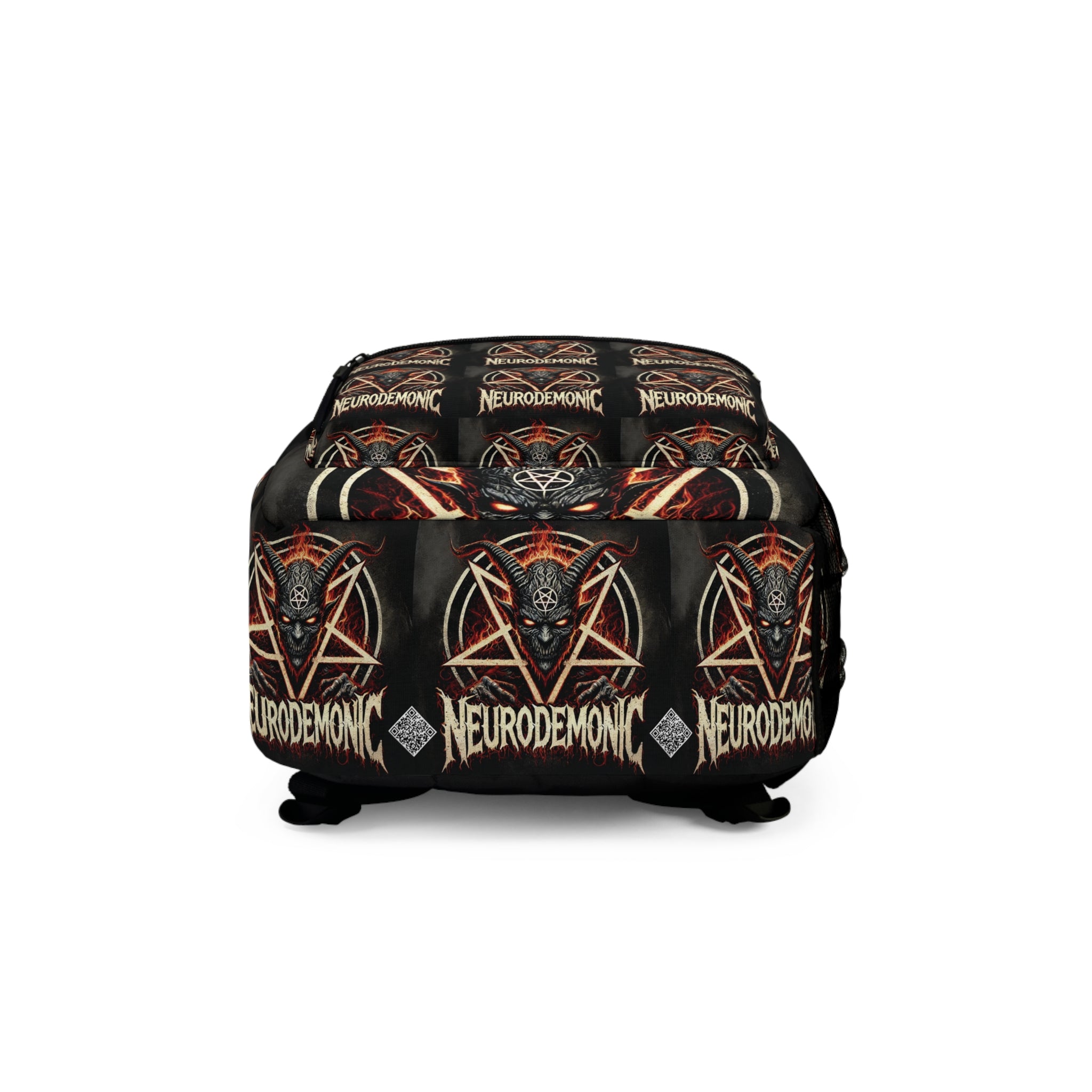 NeuroDemonic Goat Pentagram Backpack – Premium Heavy Metal Streetwear Edition