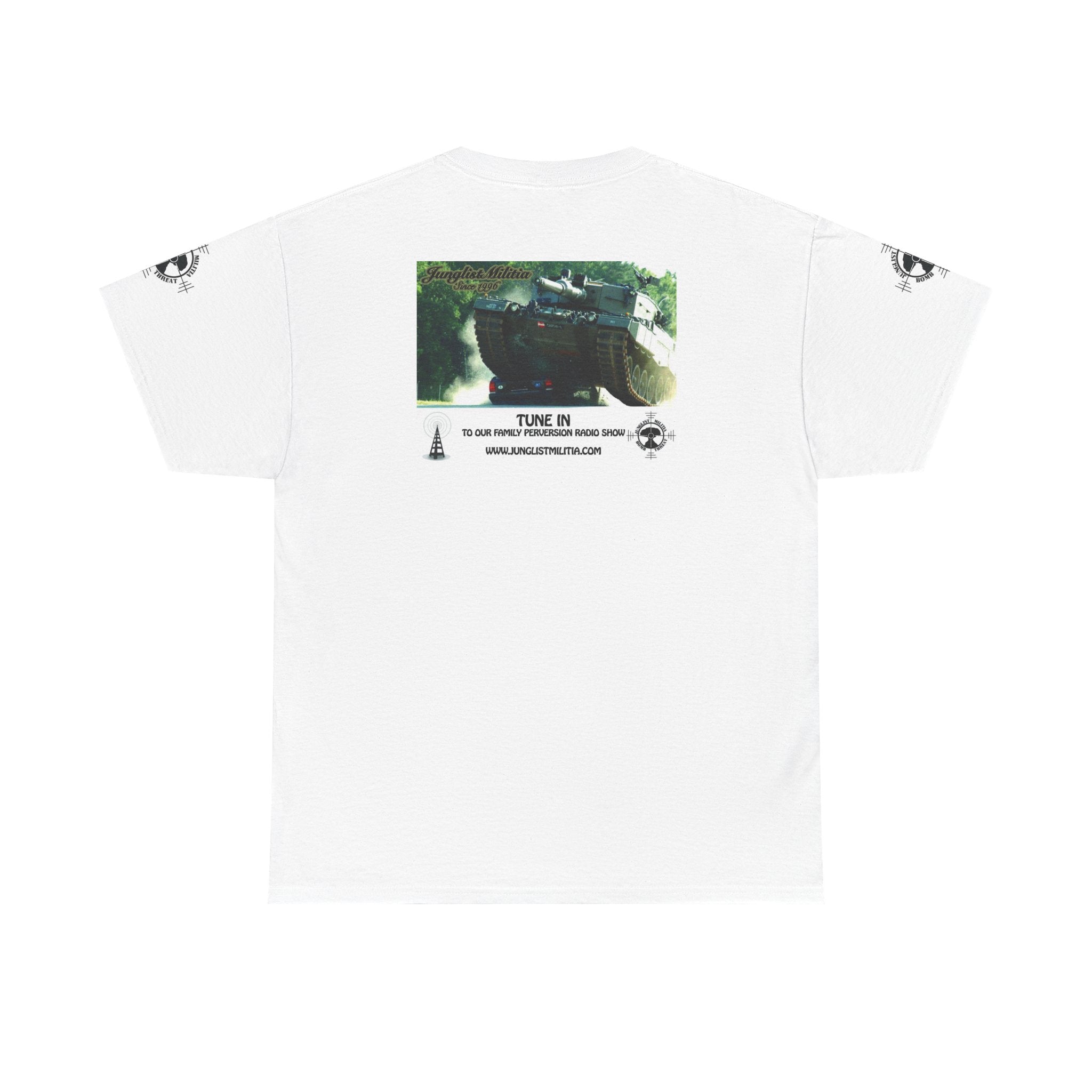 Classic Radio Junglist Militia The Junglist Militia Family Perversion Radio Show Los Angeles, California. Unisex Gildan T-Shirt