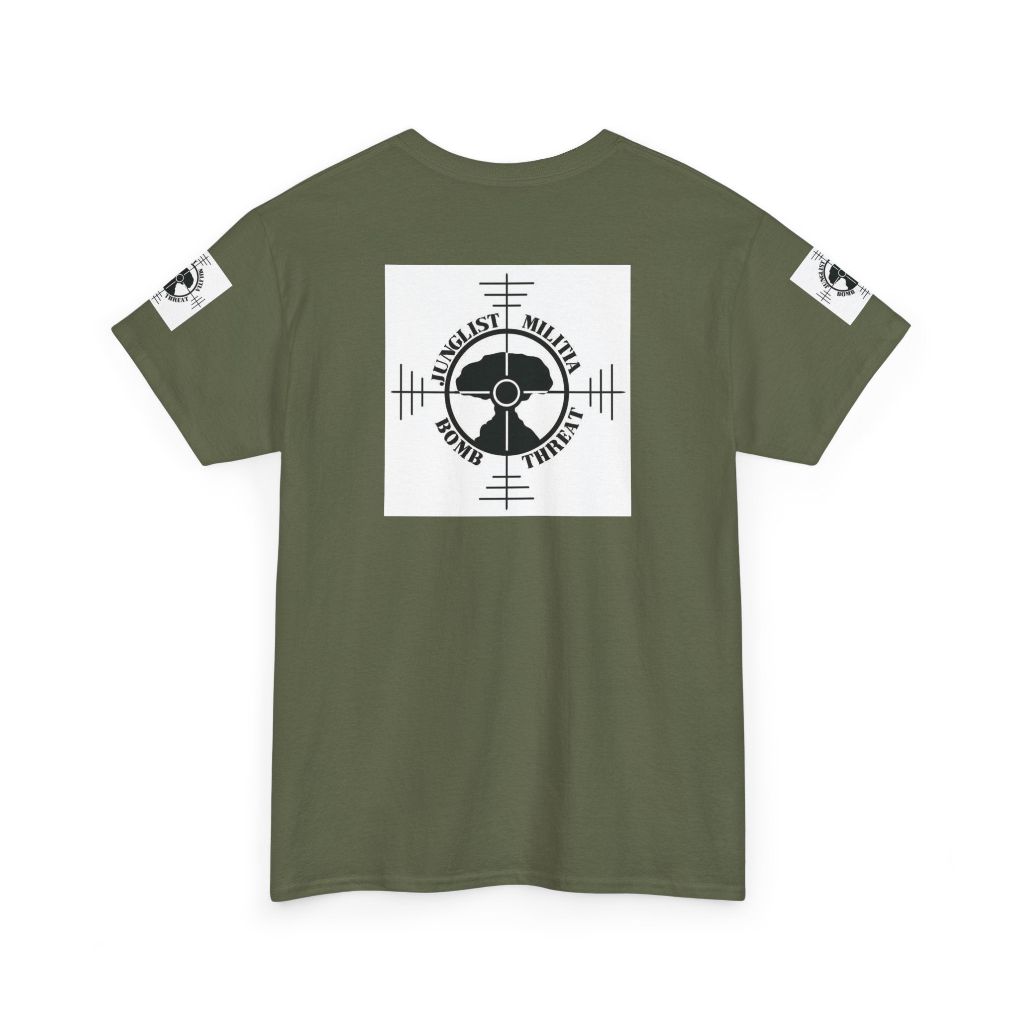 1st Gen Junglist Militia Bomb Threat Logo Unisex Heavy Cotton Tee