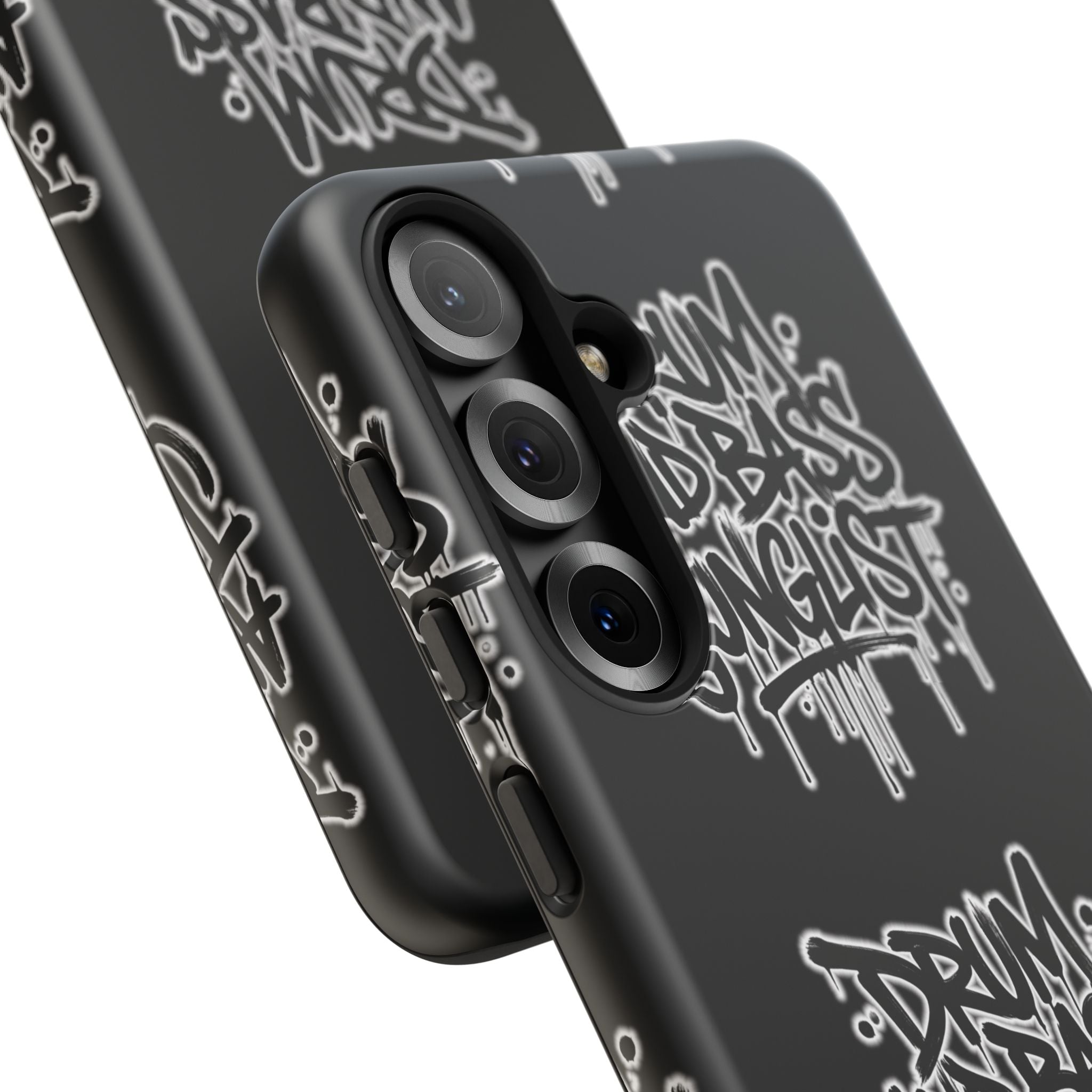 Drum and Bass Junglist Black Graffiti Tough Phone Case | iPhone & Samsung Protective Case