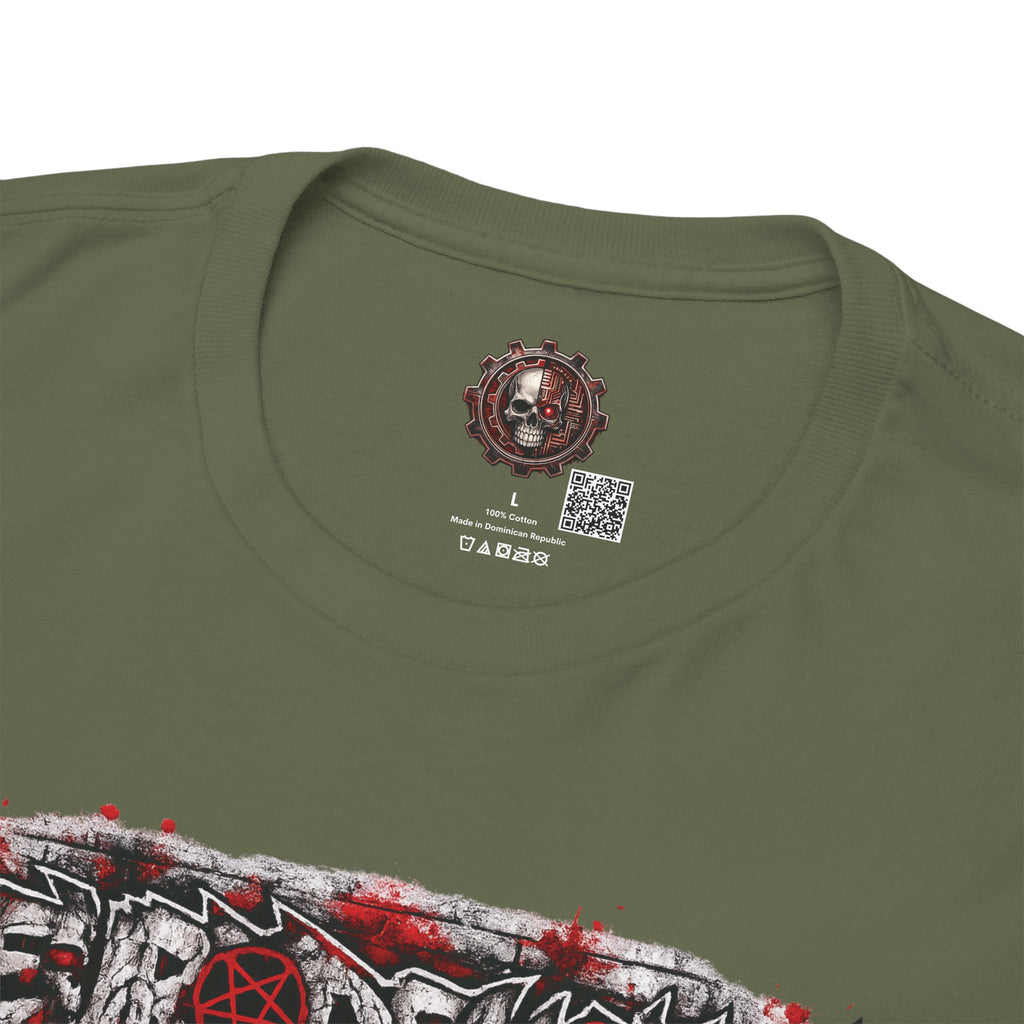 NEURODEMONIC™ Graffiti Skull Pentagram T Shirt | DNB Hardstyle Jungle Techno Trapcore Metalcore Streetwear |Skull Tee — Gildan Graphic Shirt