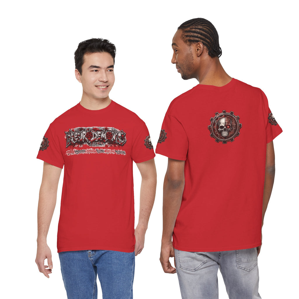 NEURODEMONIC™ Graffiti Skull Pentagram T Shirt | DNB Hardstyle Jungle Techno Trapcore Metalcore Streetwear |Skull Tee — Gildan Graphic Shirt