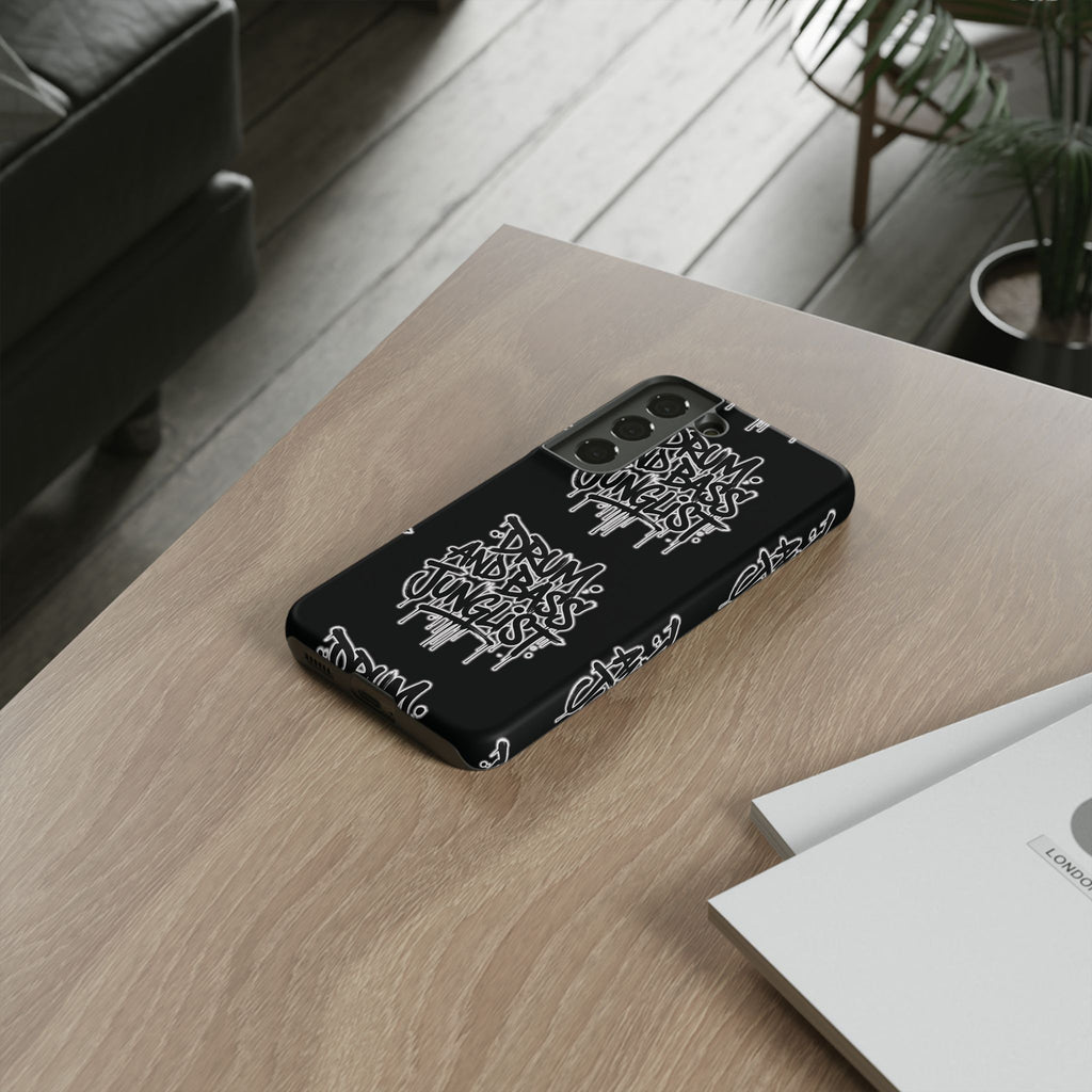 Drum and Bass Junglist Black Graffiti Tough Phone Case | iPhone & Samsung Protective Case