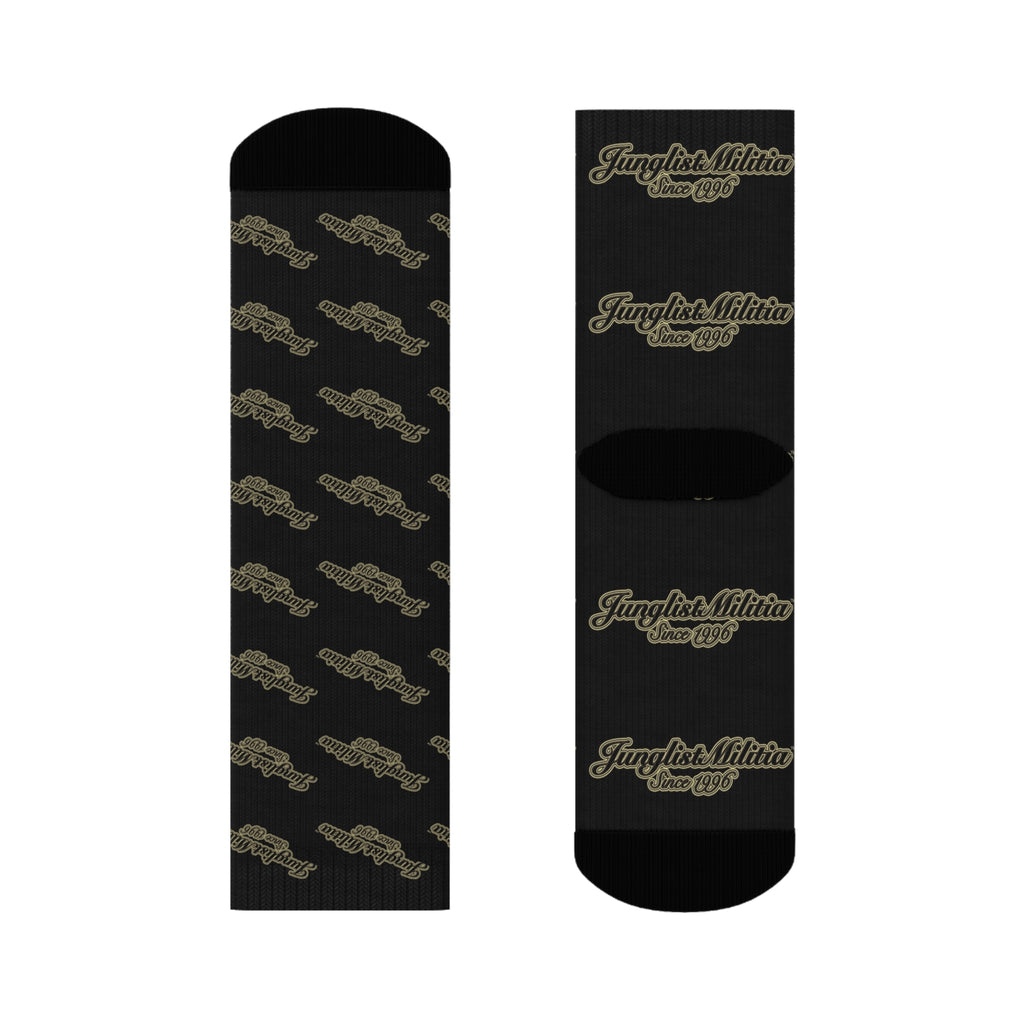 Crew Socks-Junglist Militia Since 1996 2nd Generation Logo