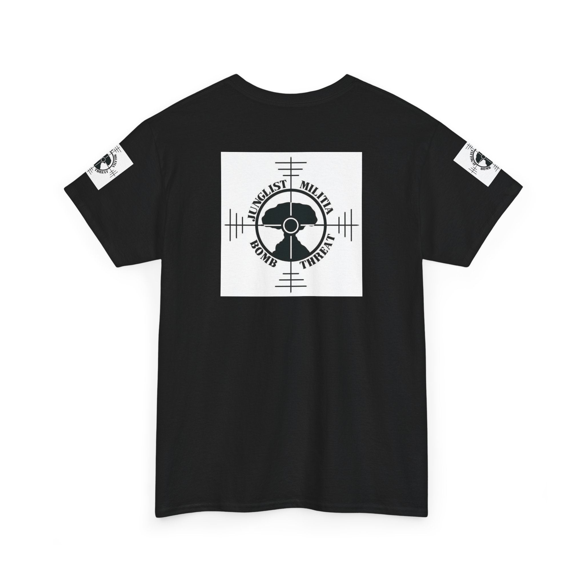 1st Gen Junglist Militia Bomb Threat Logo Unisex Heavy Cotton Tee