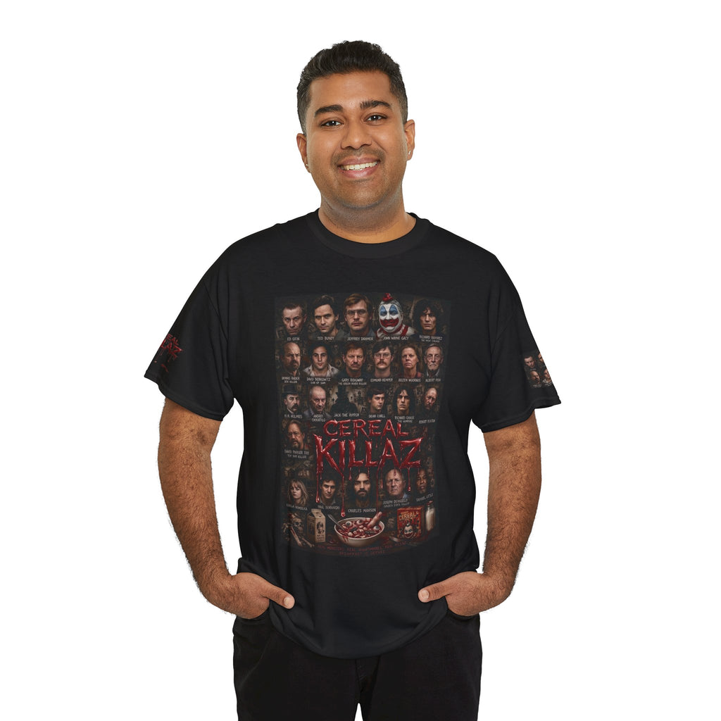 CEREAL KILLAZ™ True Crime Horror Graphic T-Shirt | Gothic Streetwear | NeuroDemonic