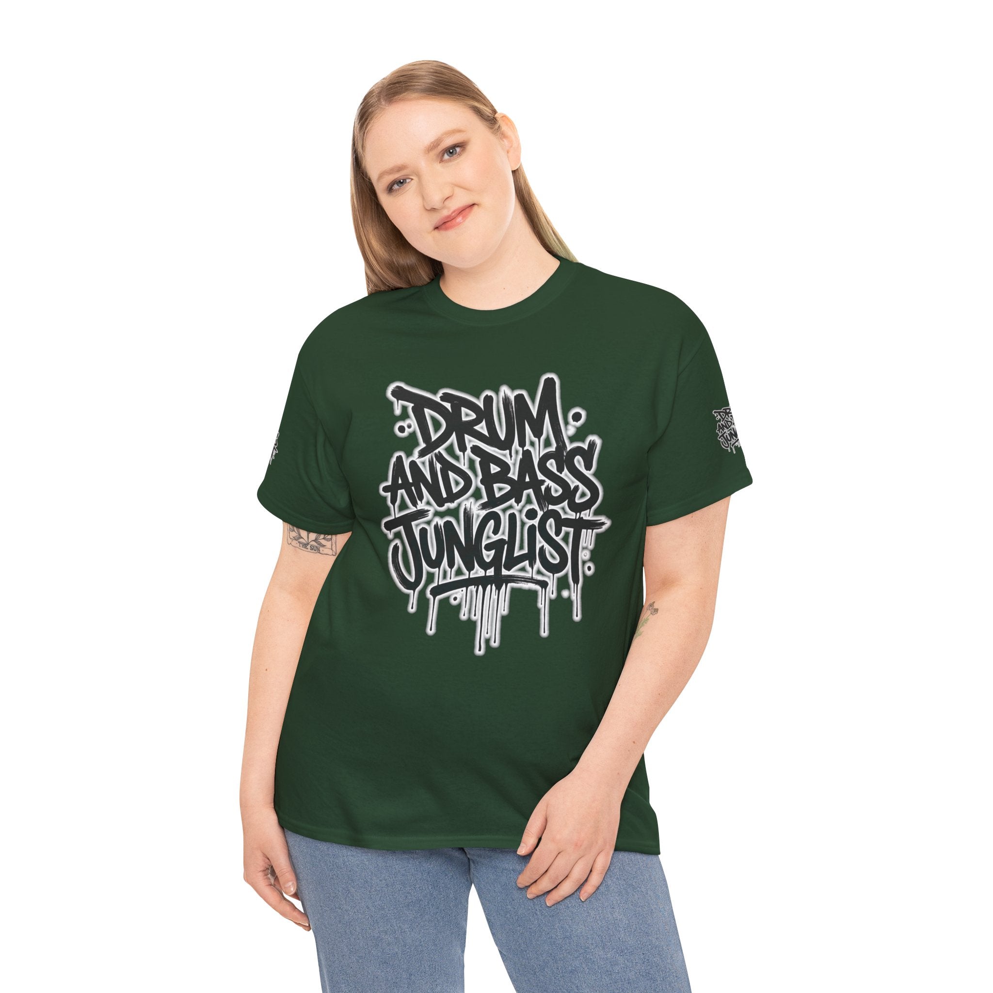 Junglist Militia™ Since 1996 | Drum & Bass Junglist Graffiti Gildan Premium Cotton T-Shirt | NeuroDemonic Records Official Streetwear | 10 Colors