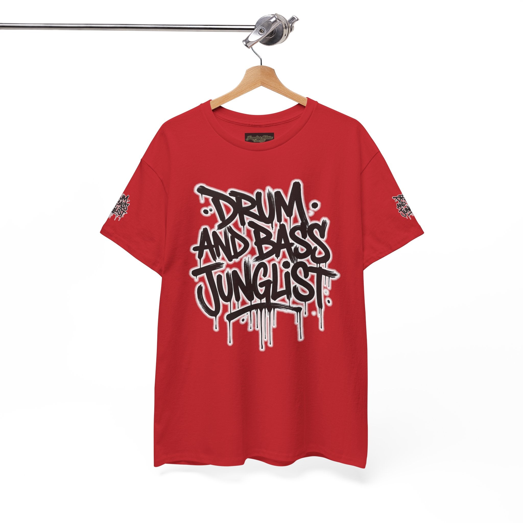 Junglist Militia™ Since 1996 | Drum & Bass Junglist Graffiti Gildan Premium Cotton T-Shirt | NeuroDemonic Records Official Streetwear | 10 Colors
