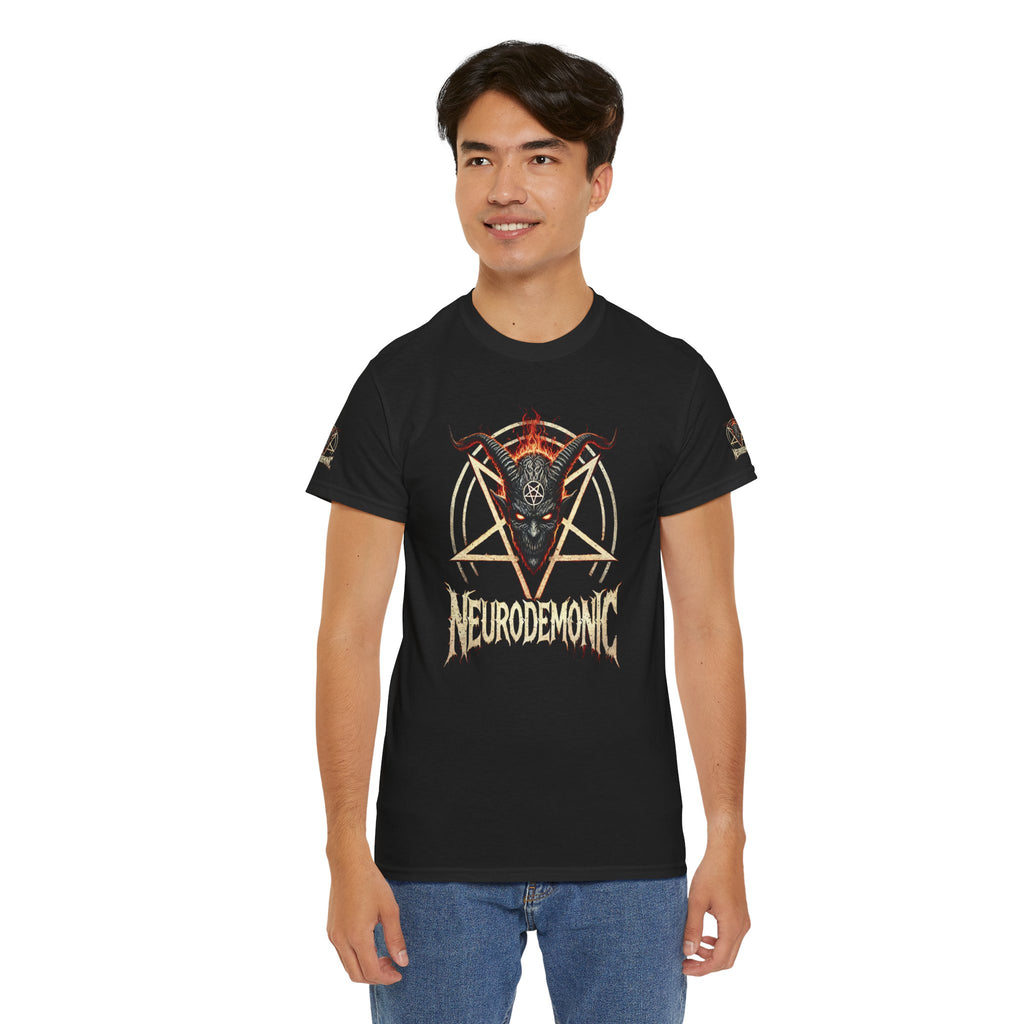 NeuroDemonic Baphomet Pentagram T-Shirt – Heavy Metal Streetwear Edition