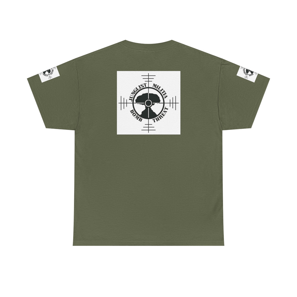 1st Gen Junglist Militia Bomb Threat Logo Unisex Heavy Cotton Tee
