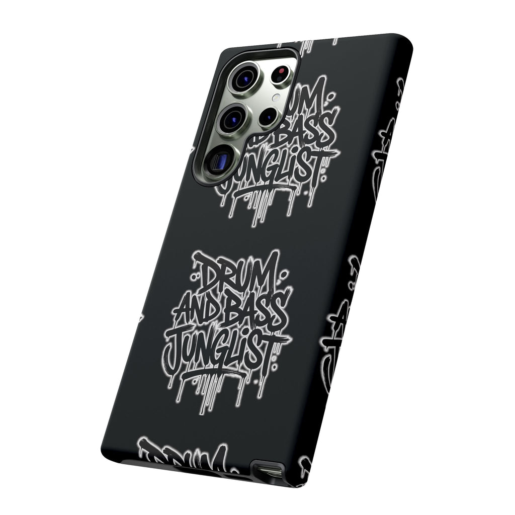 Drum and Bass Junglist Black Graffiti Tough Phone Case | iPhone & Samsung Protective Case