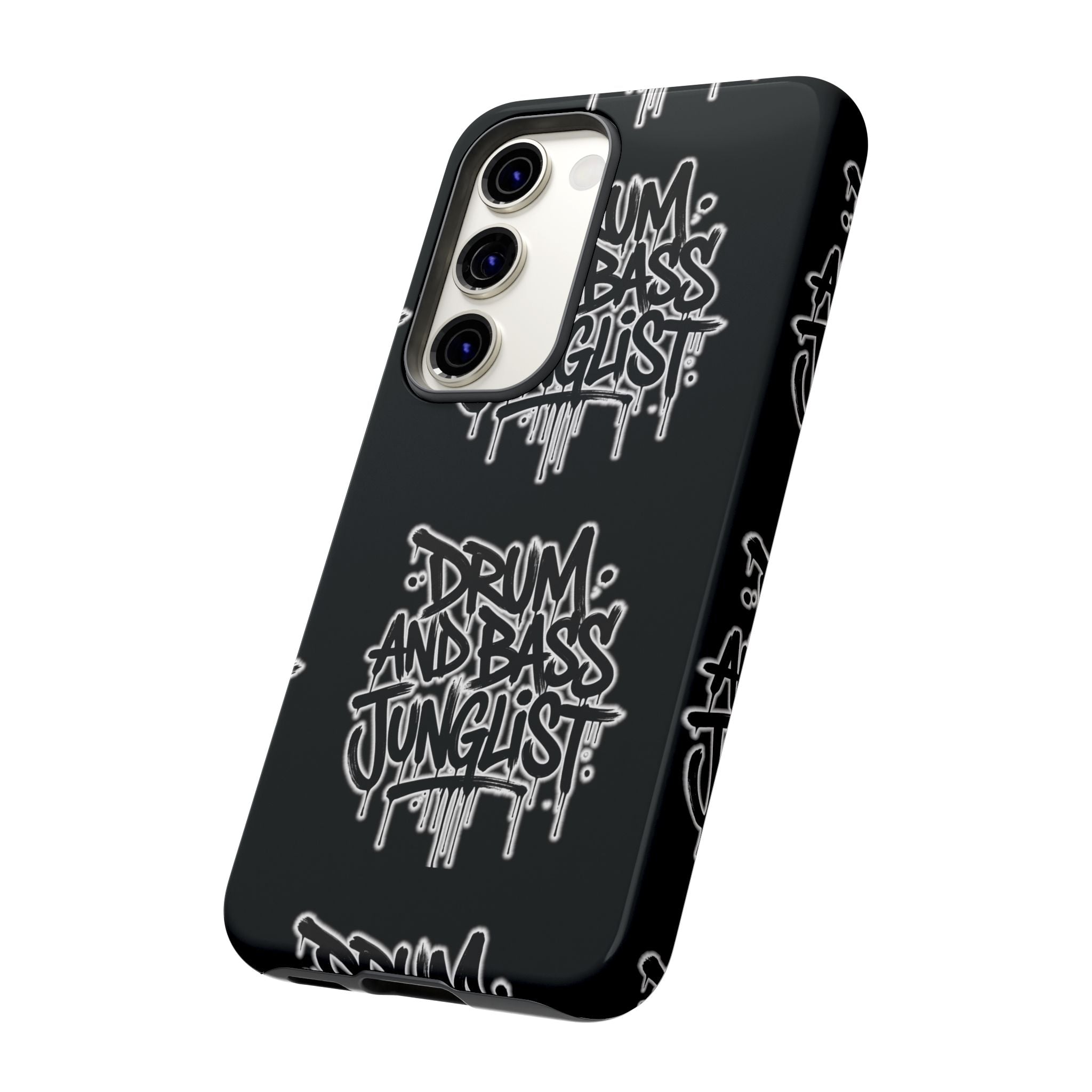 Drum and Bass Junglist Black Graffiti Tough Phone Case | iPhone & Samsung Protective Case
