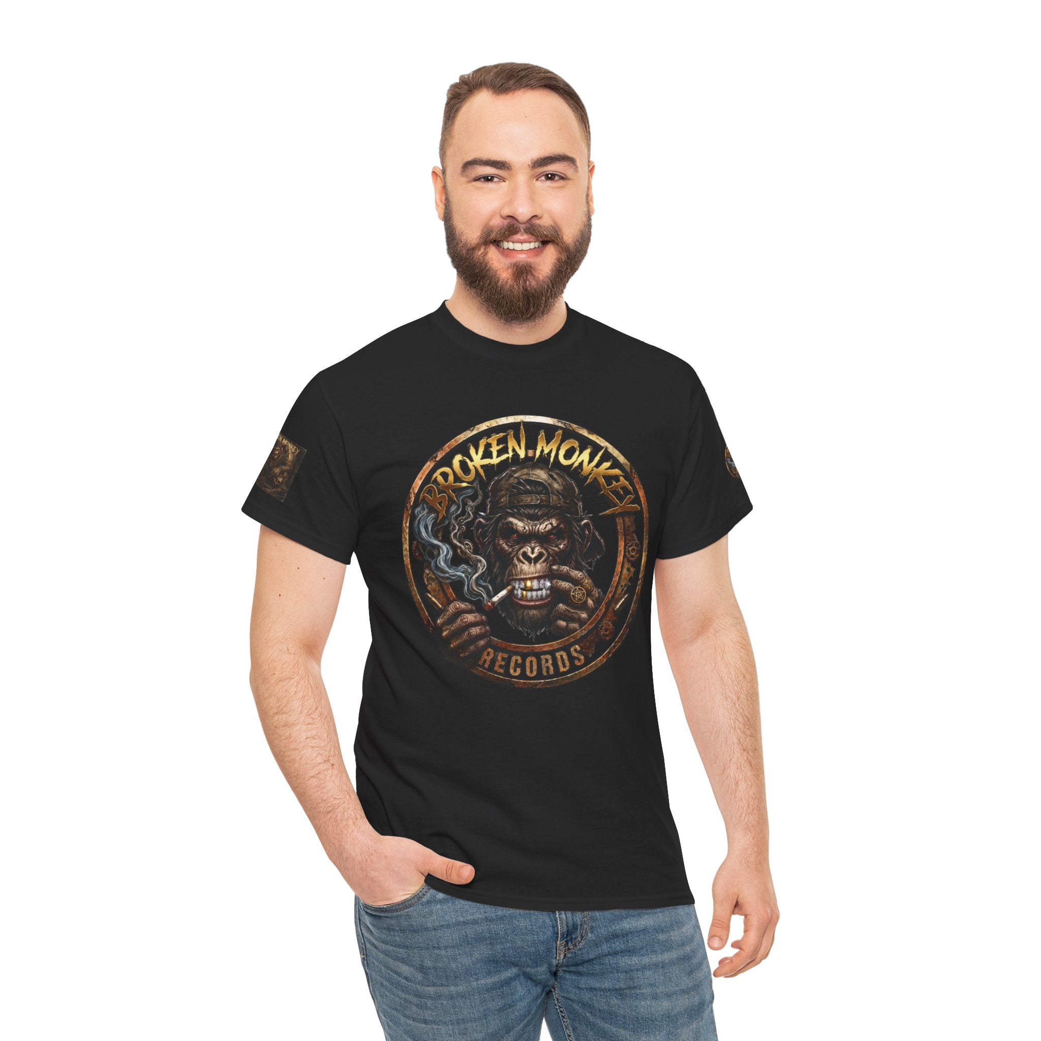 Broken Monkey Records Premium Heavy Drum & Bass T-Shirt | Neurofunk • Jump Up • Jungle • DJ Streetwear