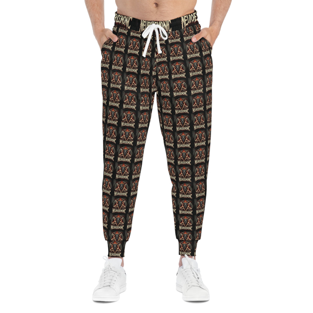 NeuroDemonic Infernal Baphomet Joggers – Premium All-Over Print Streetwear Edition