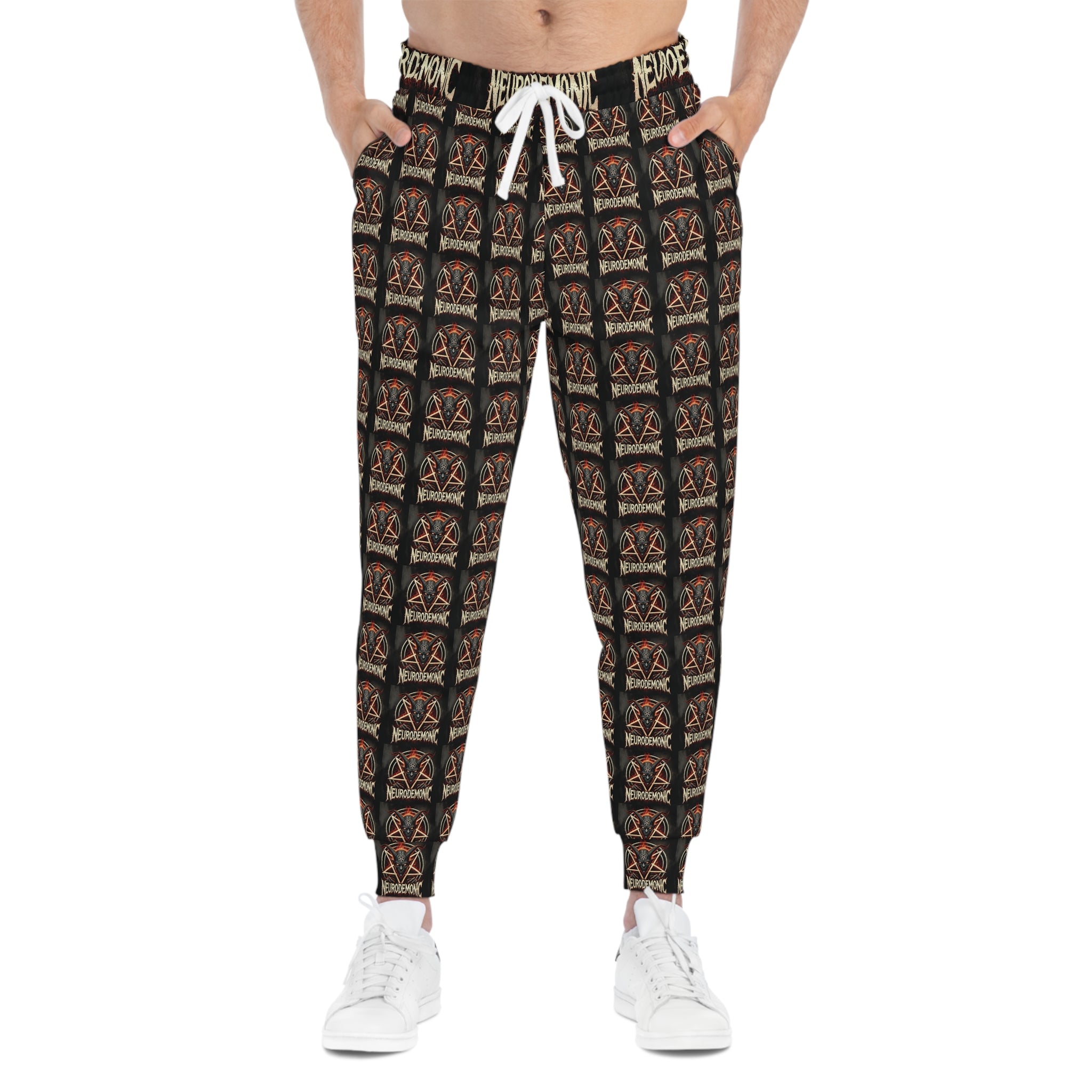 NeuroDemonic Infernal Baphomet Joggers – Premium All-Over Print Streetwear Edition