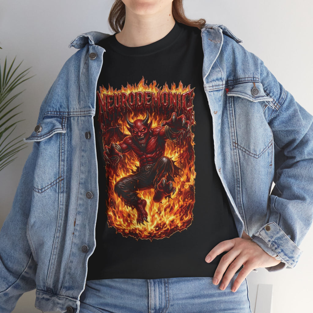 NeuroDemonic® Infernal Demon T-Shirt – Premium Gildan Underground Metal & Drum and Bass Streetwear | Premium Heavy Metal Edition