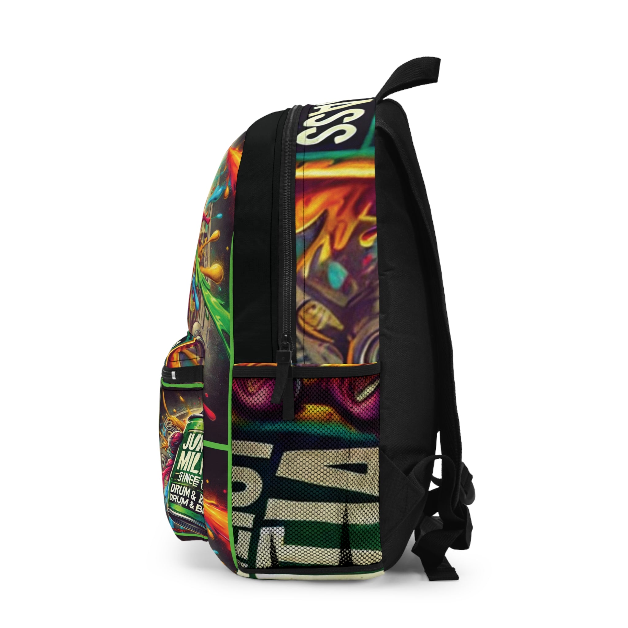 JUNGLIST MILITIA™ Since 1996 Graffiti Backpack | Drum & Bass Jungle Streetwear | Festival DJ Travel Backpack | Urban Rave Edition