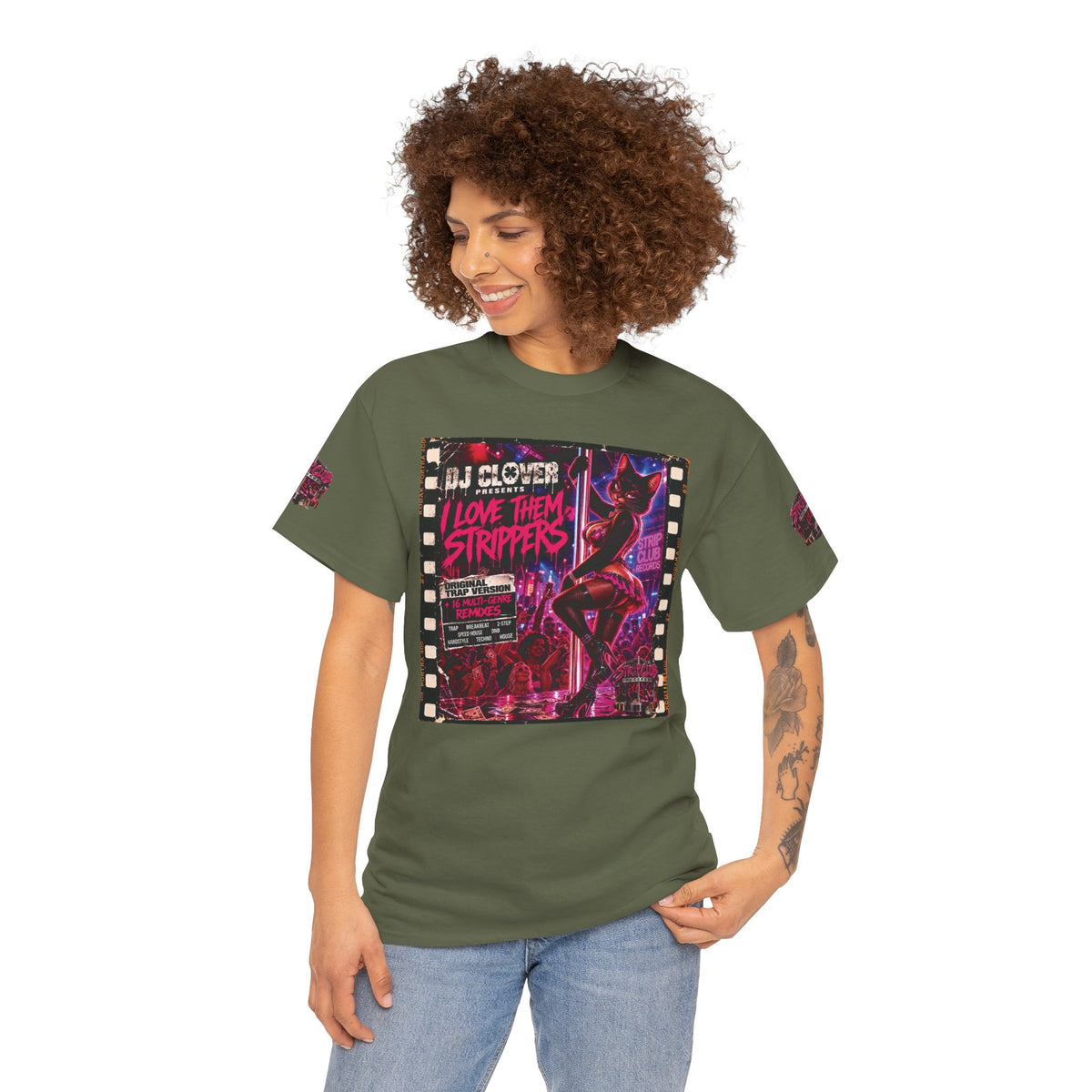 DJ Clover Presents “I Love Them Strippers” - Strip Club Records Official Album T-Shirt