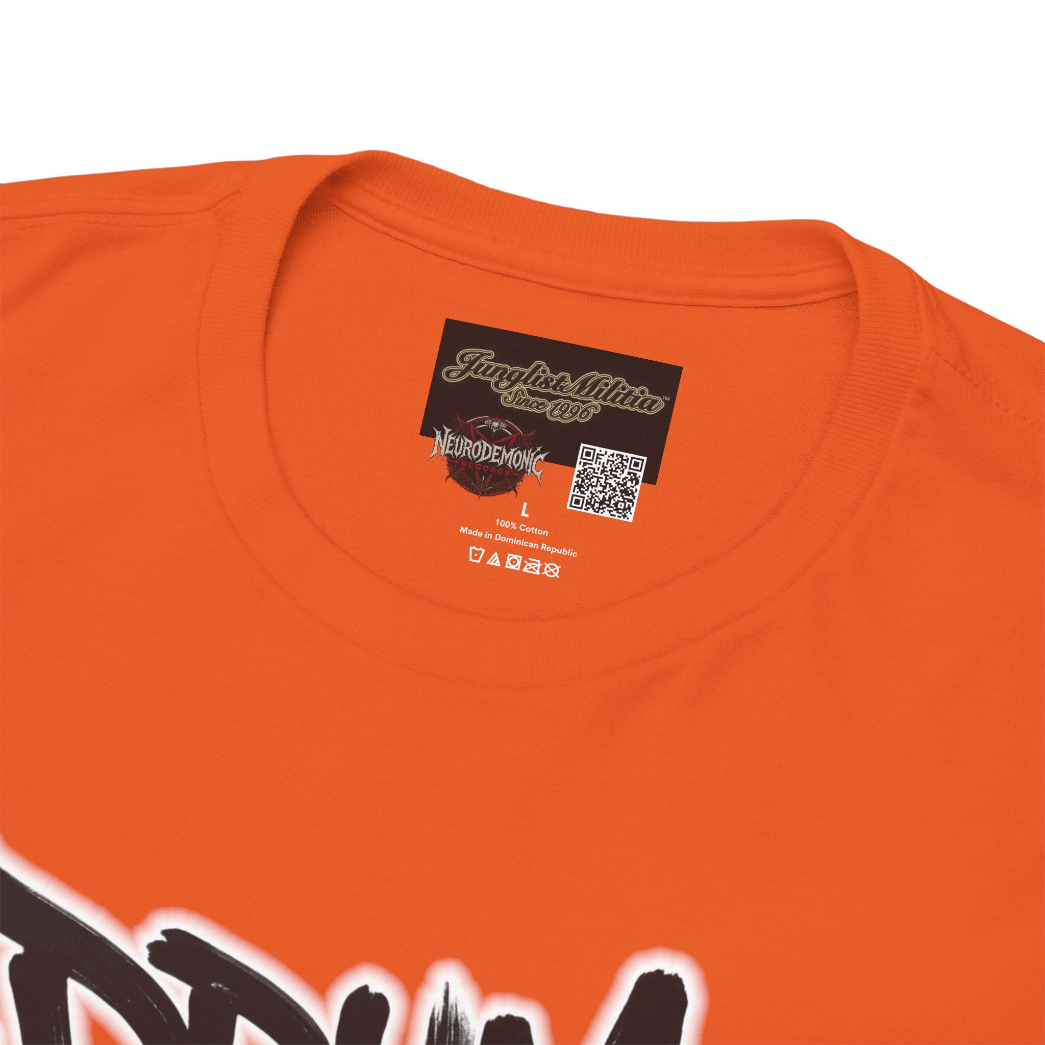 Junglist Militia™ Since 1996 | Drum & Bass Junglist Graffiti Gildan Premium Cotton T-Shirt | NeuroDemonic Records Official Streetwear | 10 Colors