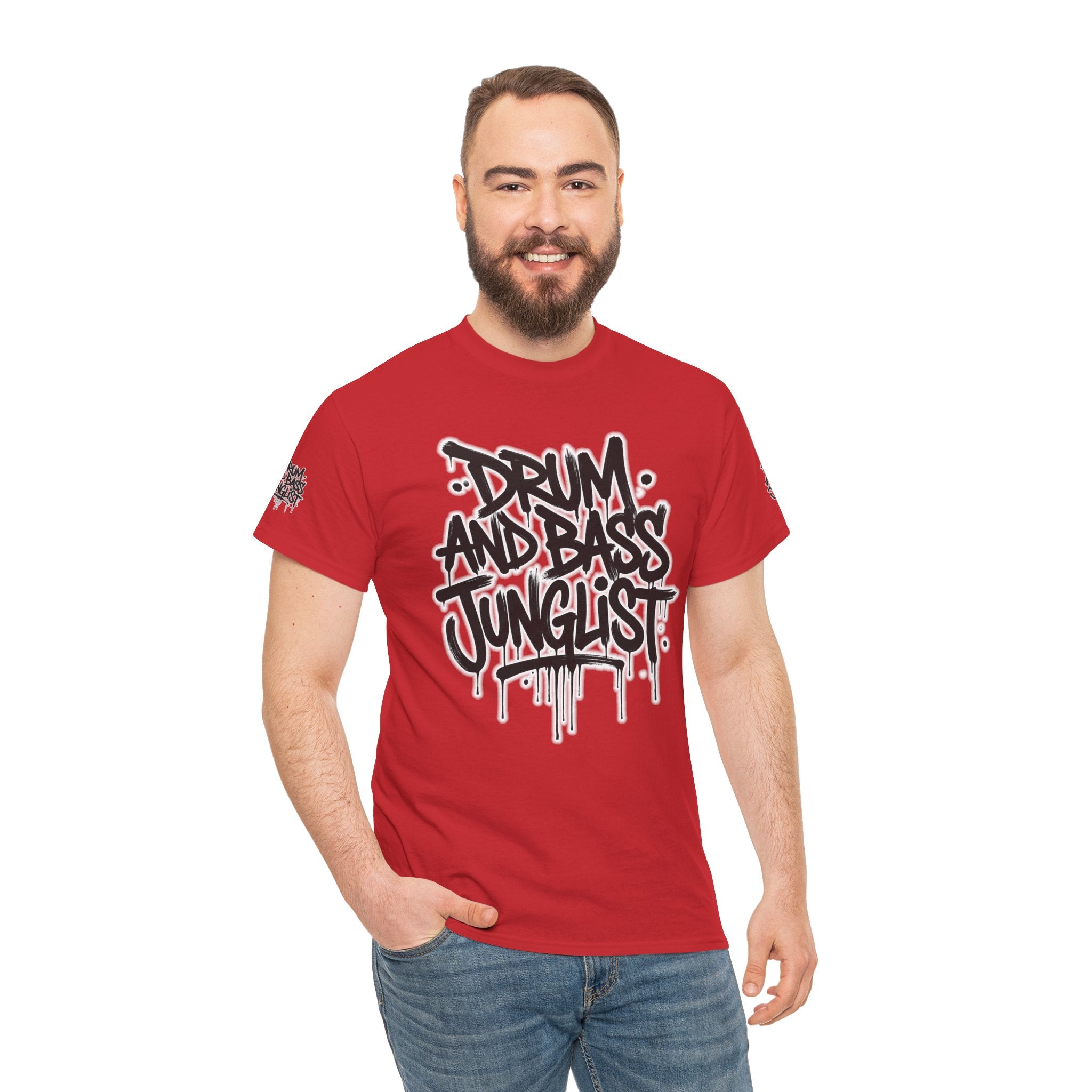 Junglist Militia™ Since 1996 | Drum & Bass Junglist Graffiti Gildan Premium Cotton T-Shirt | NeuroDemonic Records Official Streetwear | 10 Colors