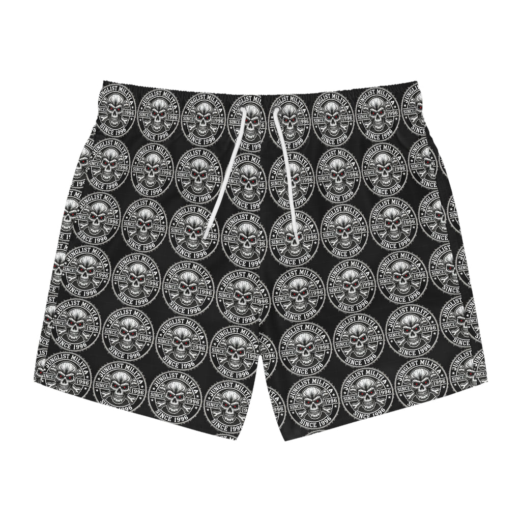 Skull Fuckers-Swim Trunks (AOP) - Junglist Militia Since 1996 4th Gen. Logo
