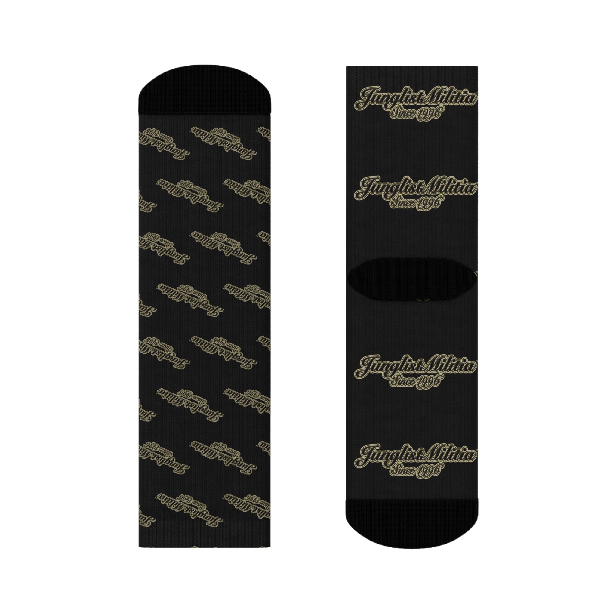 Crew Socks-Junglist Militia Since 1996 2nd Generation Logo