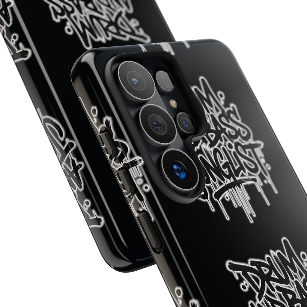 Drum and Bass Junglist Black Graffiti Tough Phone Case | iPhone & Samsung Protective Case