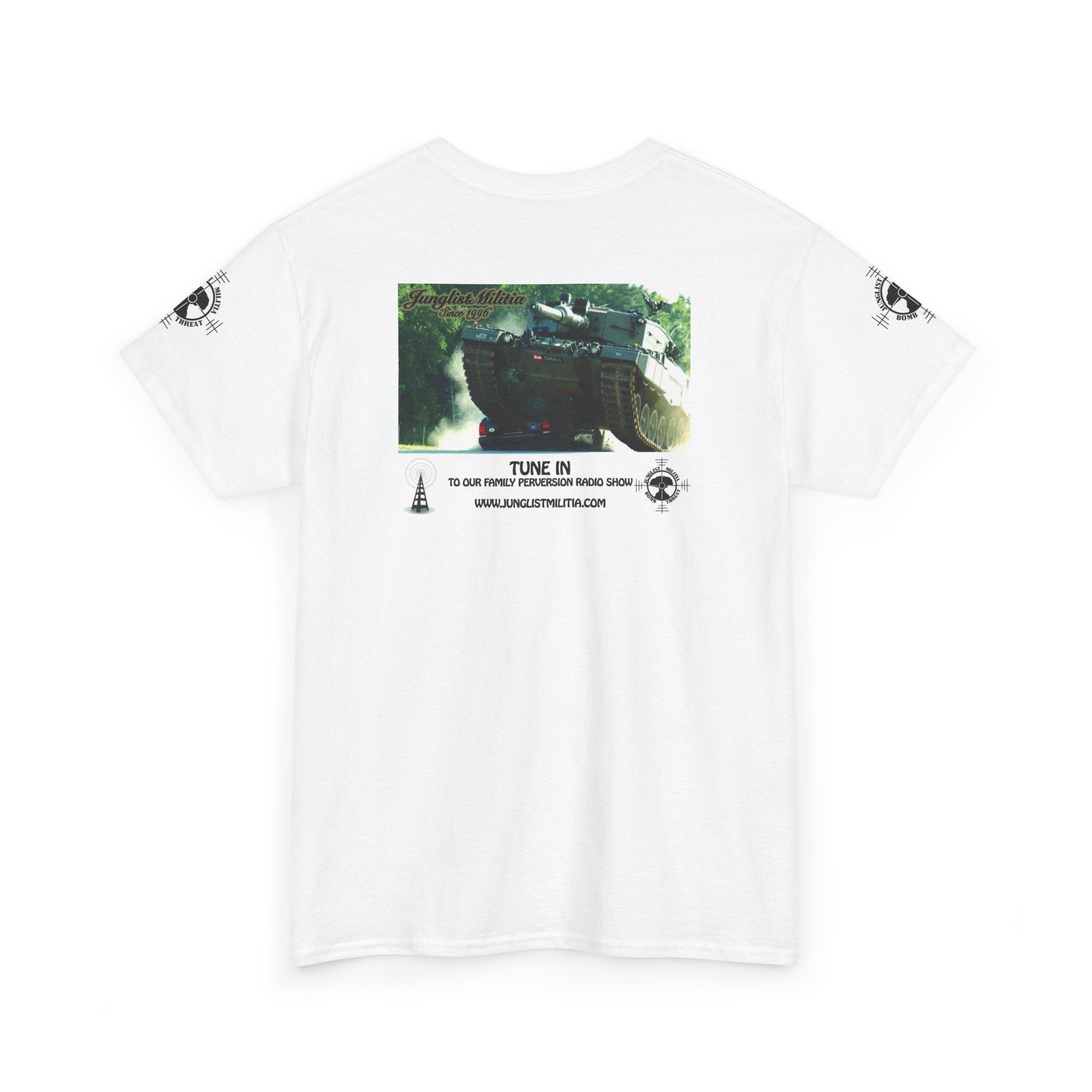 Classic Radio Junglist Militia The Junglist Militia Family Perversion Radio Show Los Angeles, California. Unisex Gildan T-Shirt