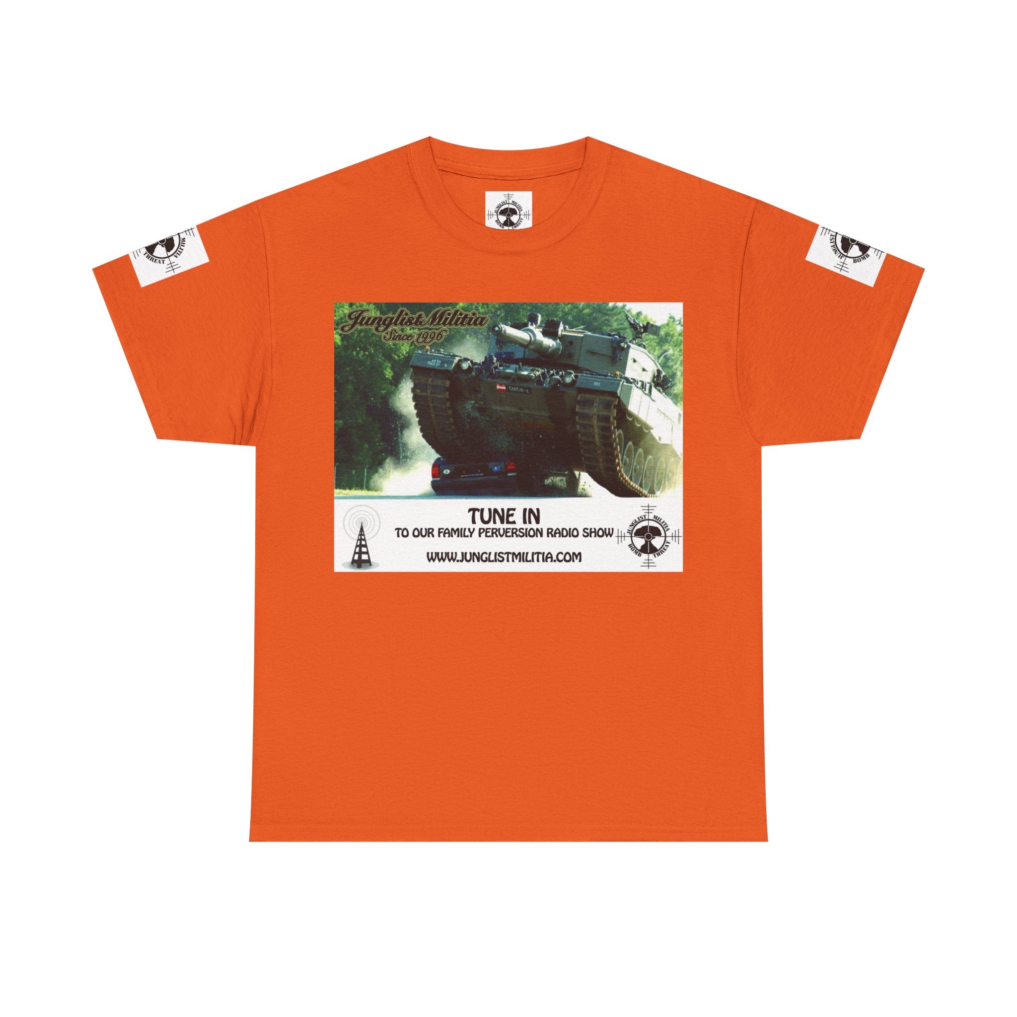 Classic Radio Junglist Militia The Junglist Militia Family Perversion Radio Show Los Angeles, California. Unisex Gildan T-Shirt