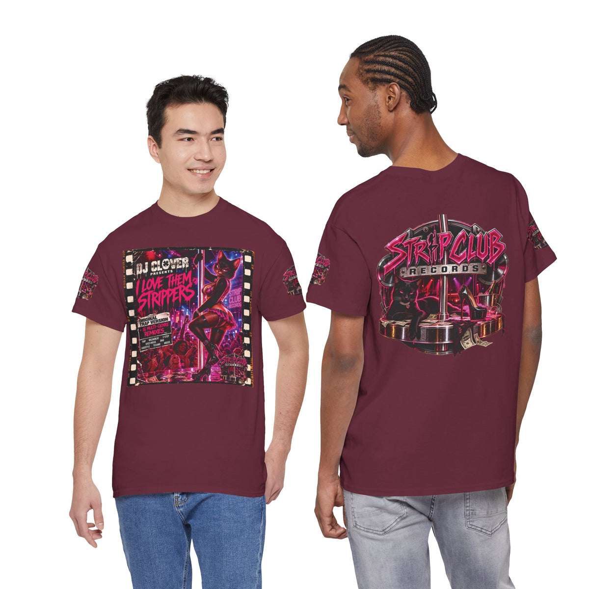 DJ Clover Presents “I Love Them Strippers” - Strip Club Records Official Album T-Shirt