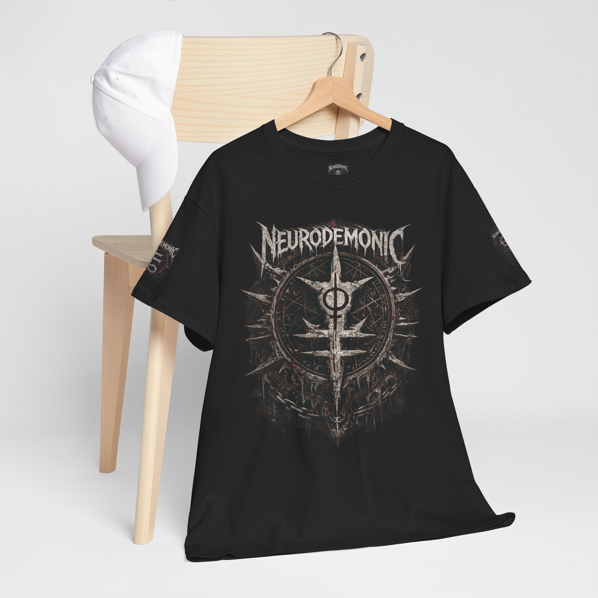 NeuroDemonic Cult Sigil T-Shirt – Forged From Sound, Built From Shadows | Premium Gildan Front & Back Graphic Tee