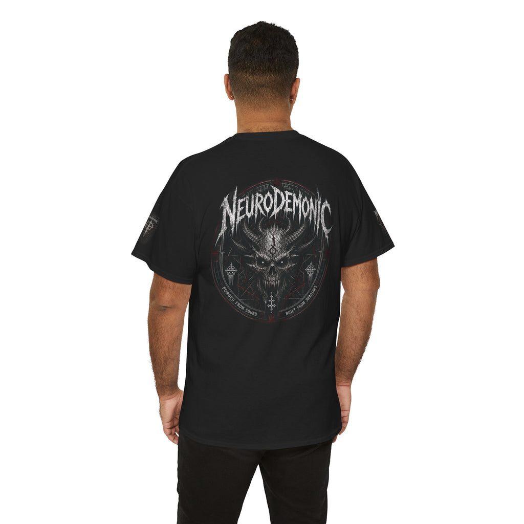 NeuroDemonic Cult Sigil T-Shirt – Forged From Sound, Built From Shadows | Premium Gildan Front & Back Graphic Tee