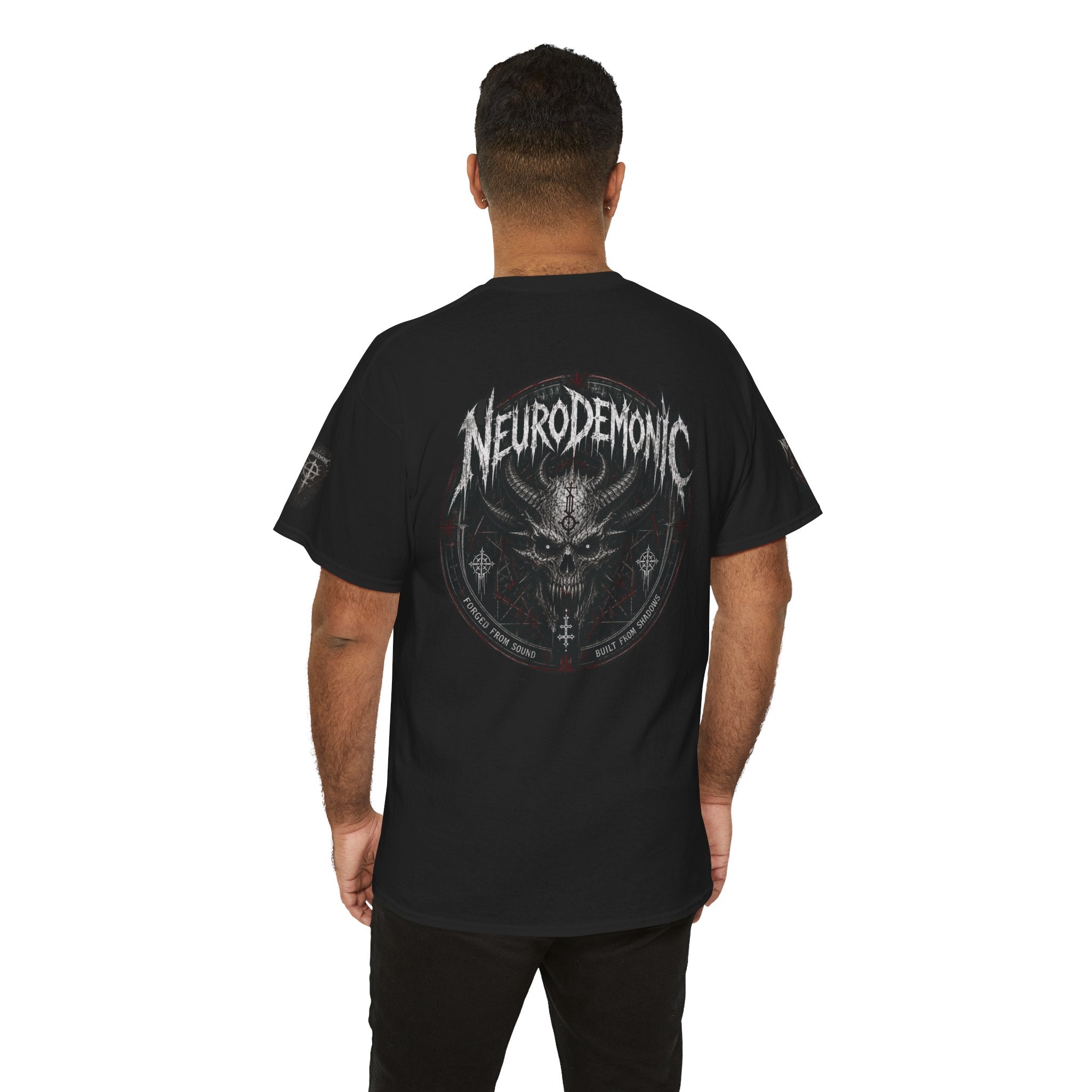 NeuroDemonic Cult Sigil T-Shirt – Forged From Sound, Built From Shadows | Premium Gildan Front & Back Graphic Tee