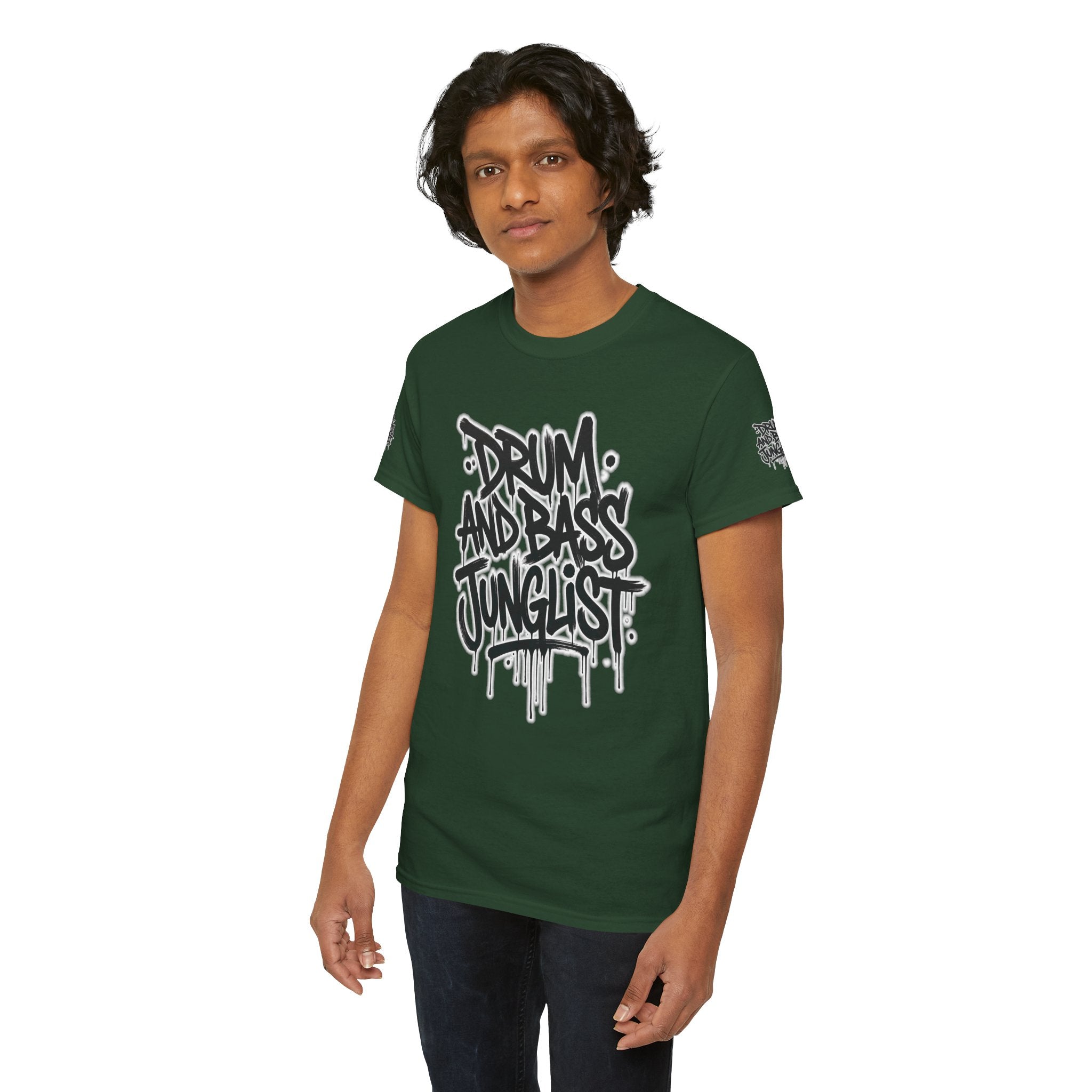Junglist Militia™ Since 1996 | Drum & Bass Junglist Graffiti Gildan Premium Cotton T-Shirt | NeuroDemonic Records Official Streetwear | 10 Colors